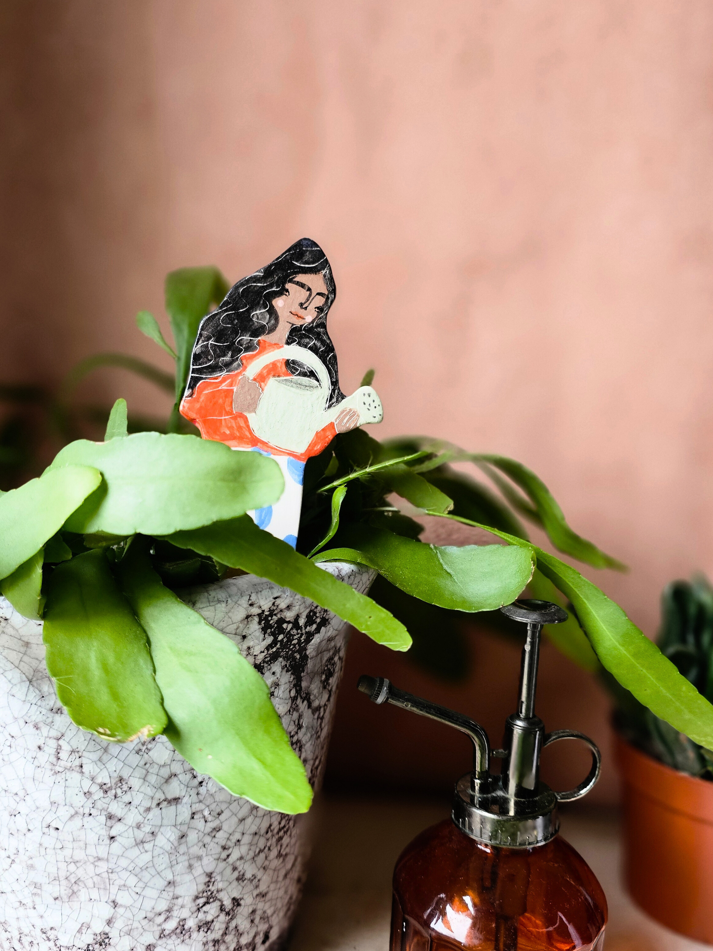 Made to order: Yolanda watering ceramic plant friend marker
