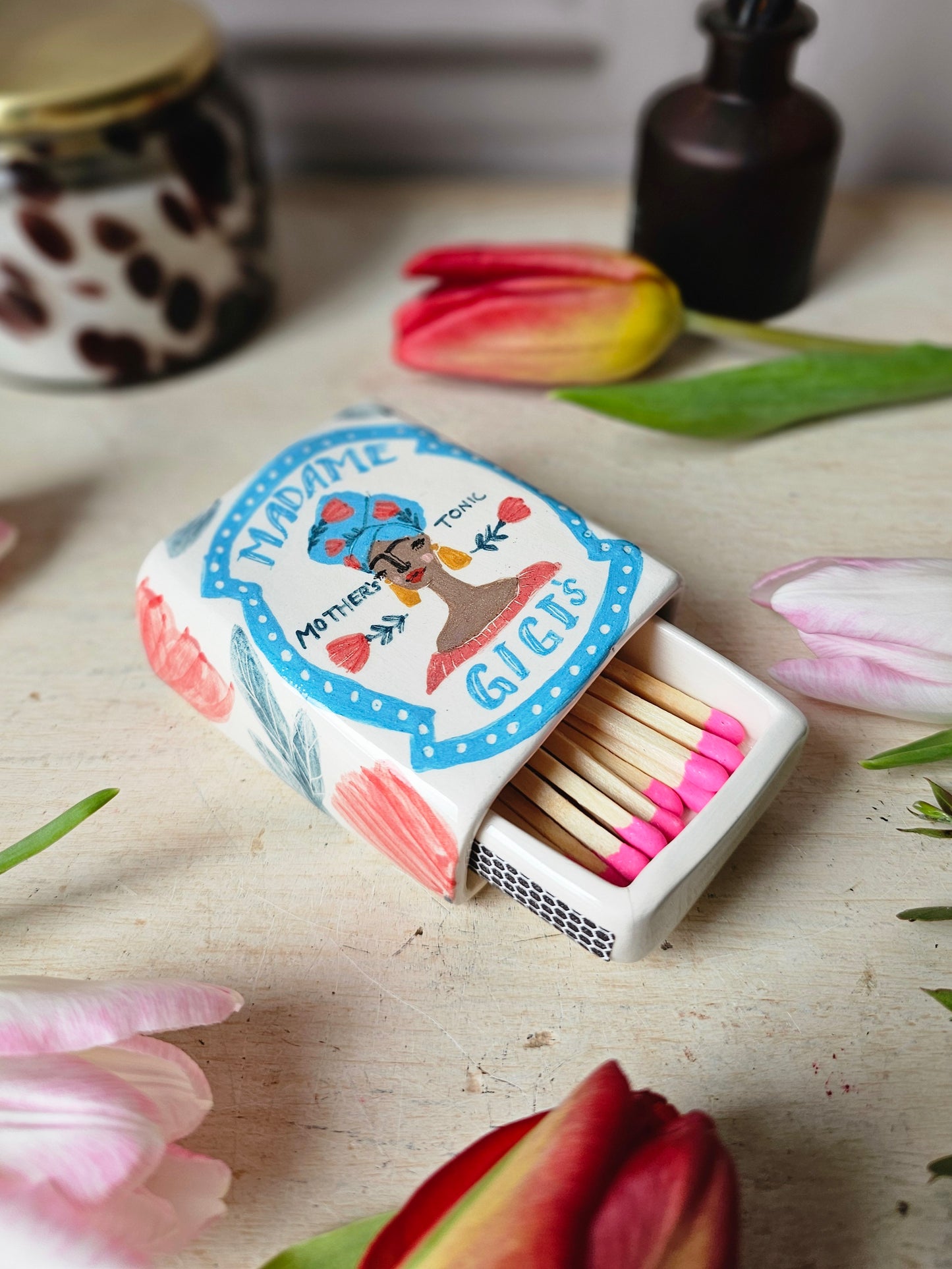 Made to order: Madame Gigi's small ceramic matchbox