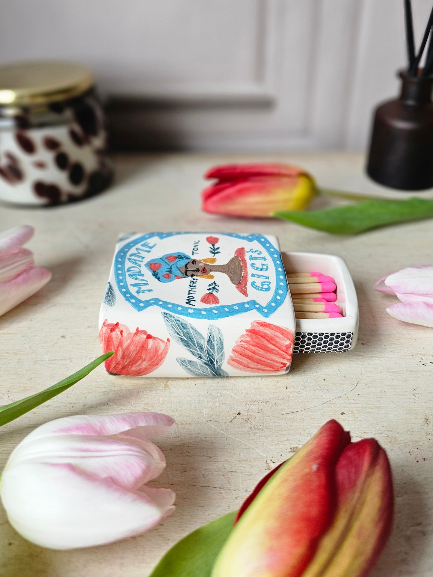 Made to order: Madame Gigi's small ceramic matchbox