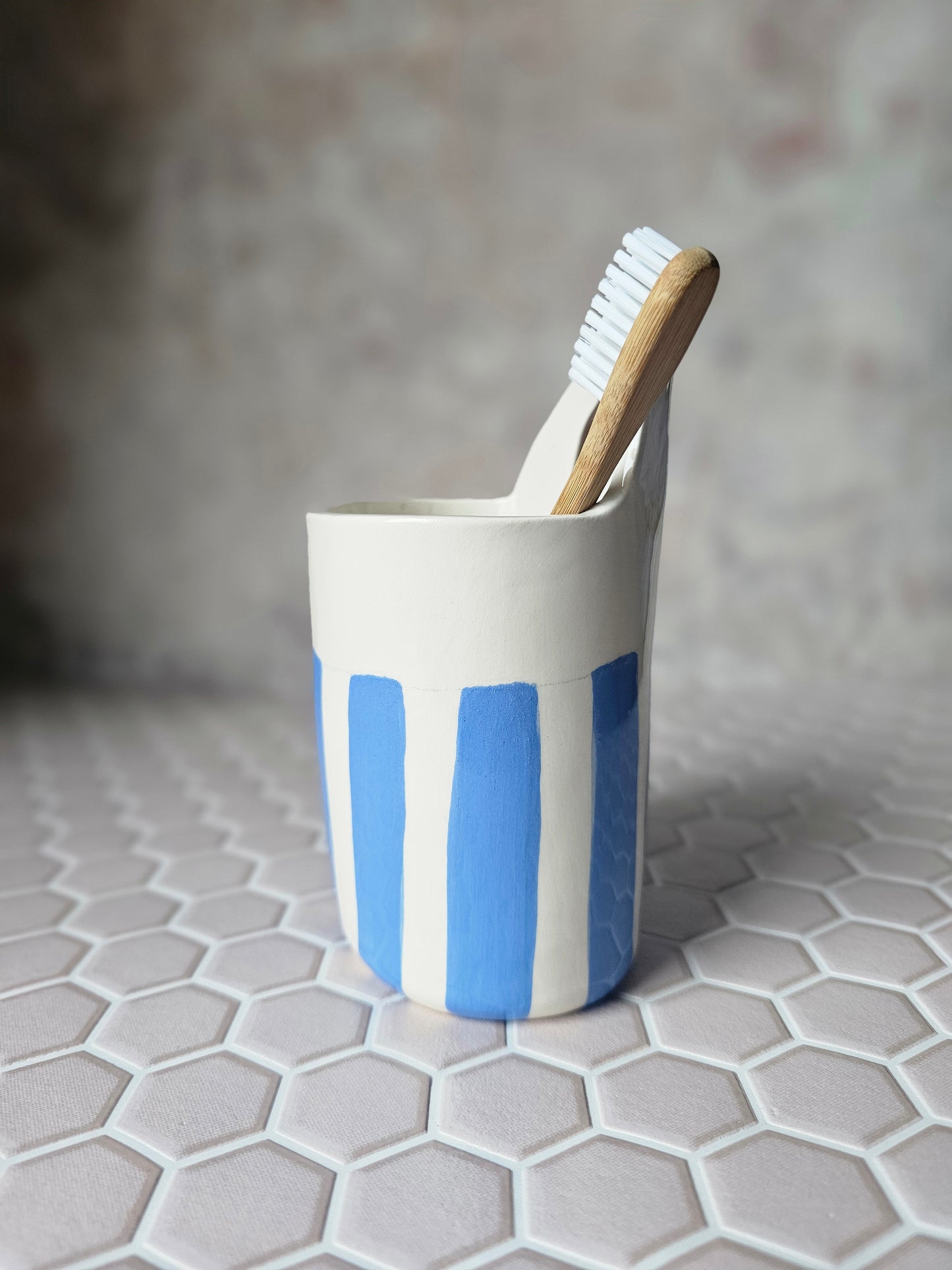 Made to order: Sid the swimmer handmade ceramic pot toothbrush holder