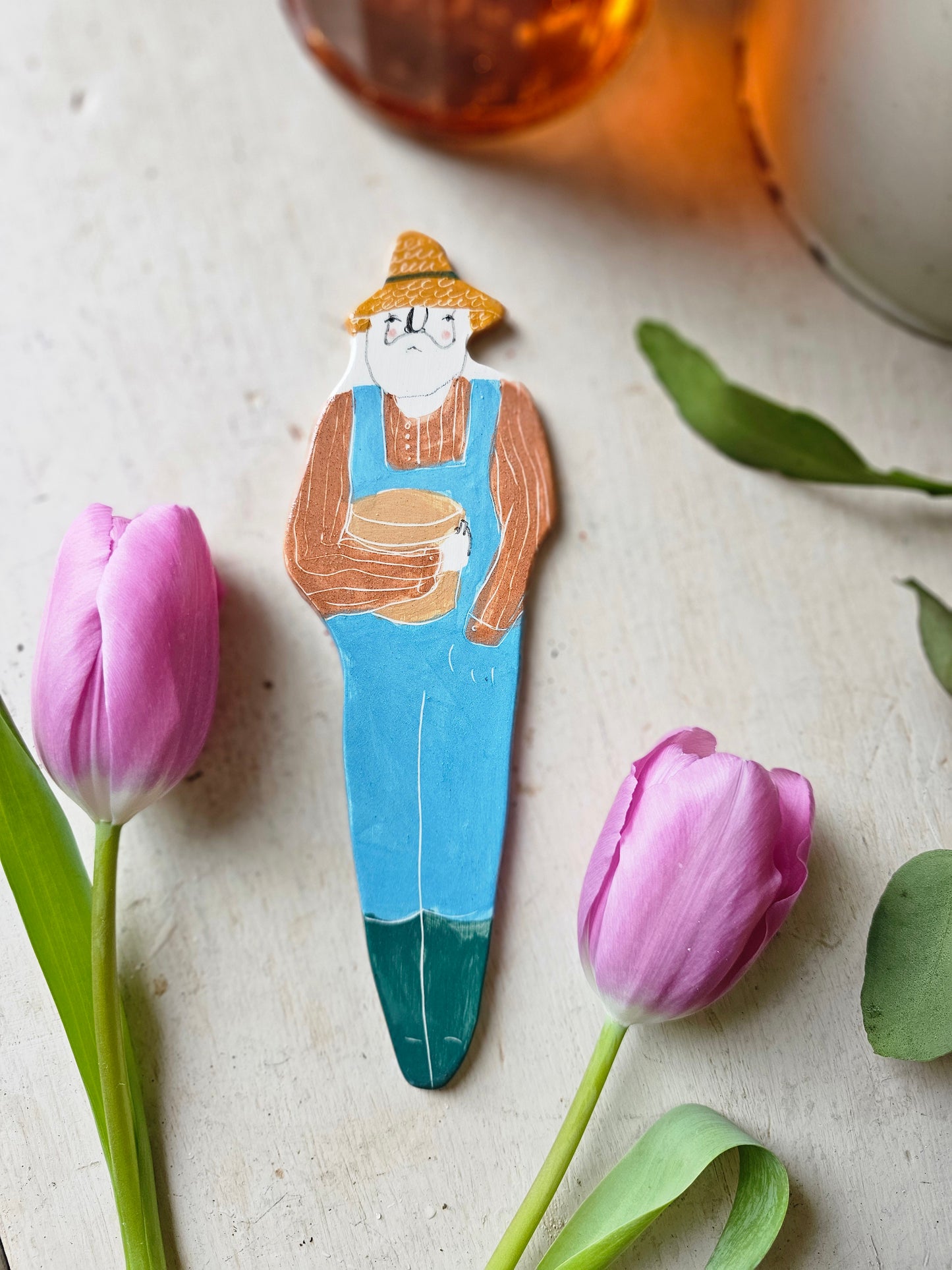 Made to order: Bill the plant friend ceramic plant marker