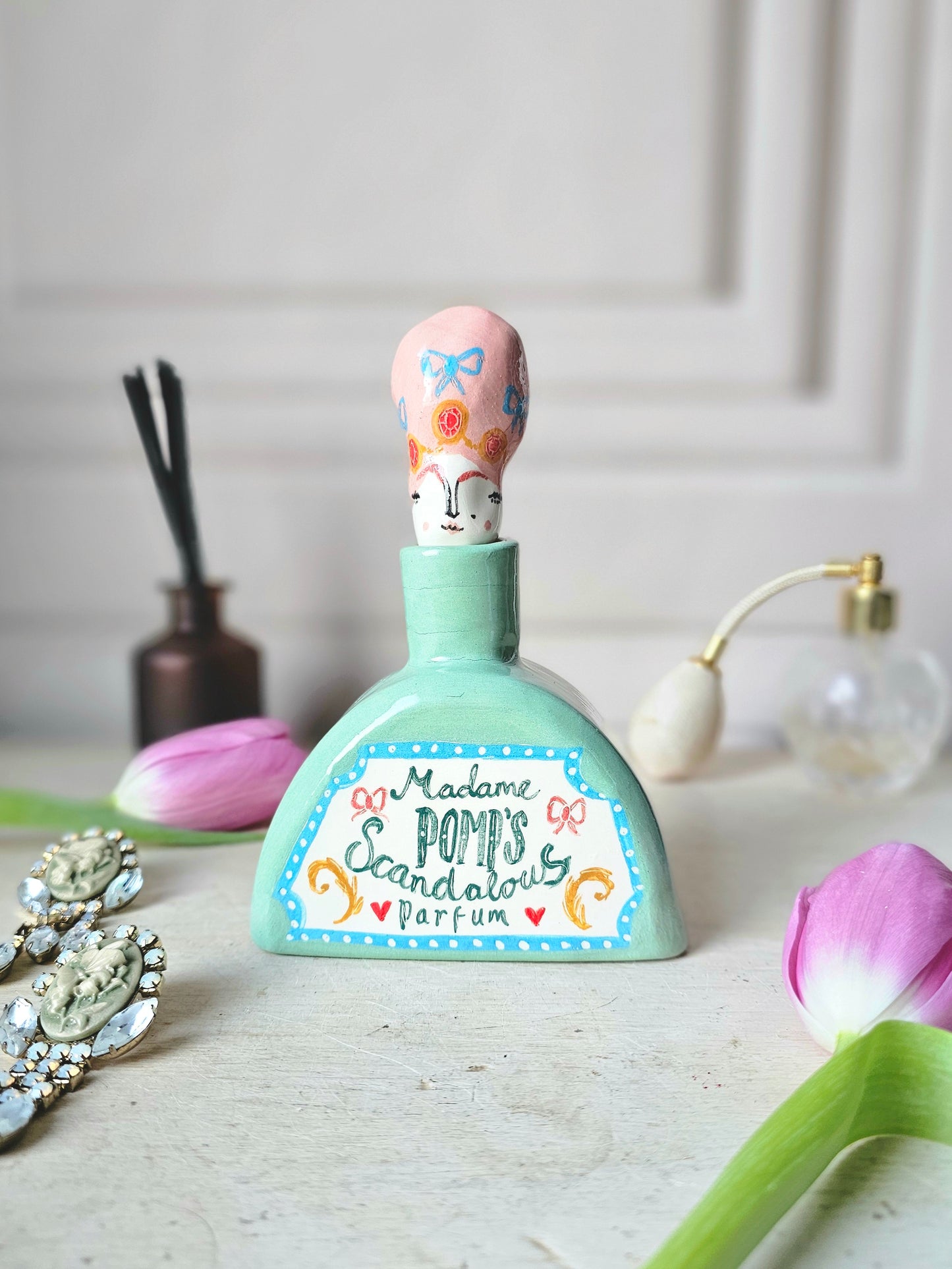 Made to order: Madame Pomp's scandalous parfum ceramic perfume Bottle vase