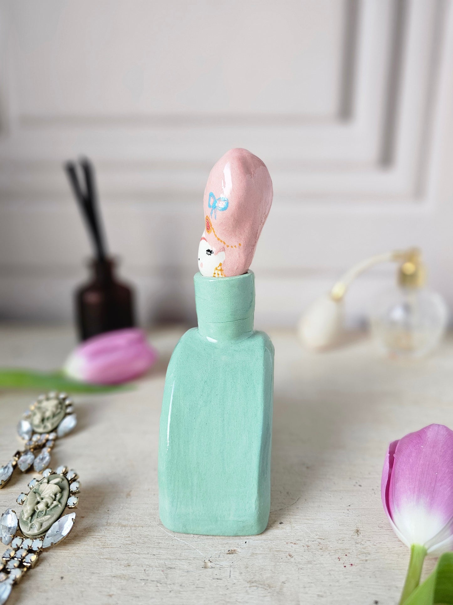 Made to order: Madame Pomp's scandalous parfum ceramic perfume Bottle vase