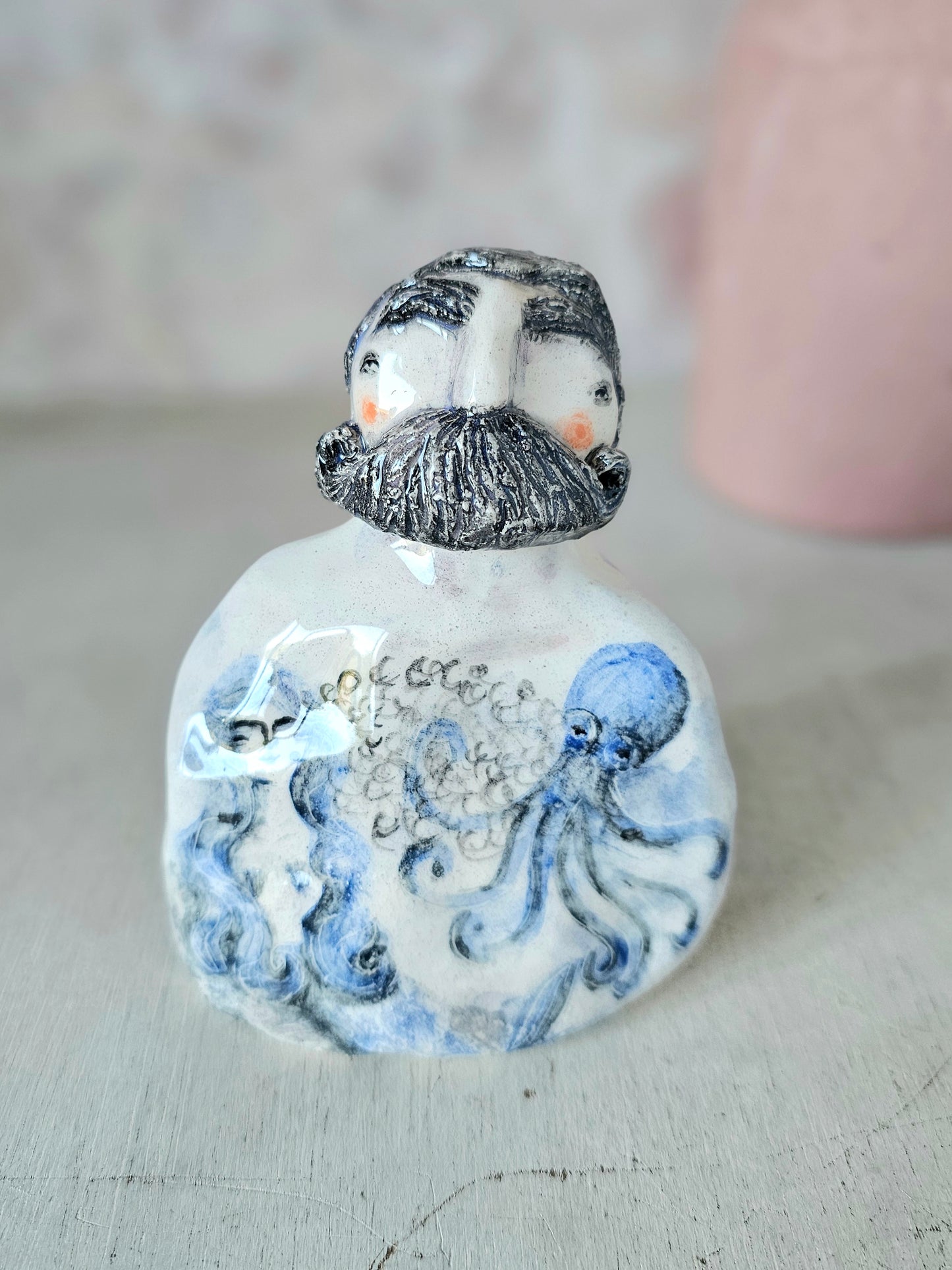 Hector the strongman ceramic hand crafted sculpture