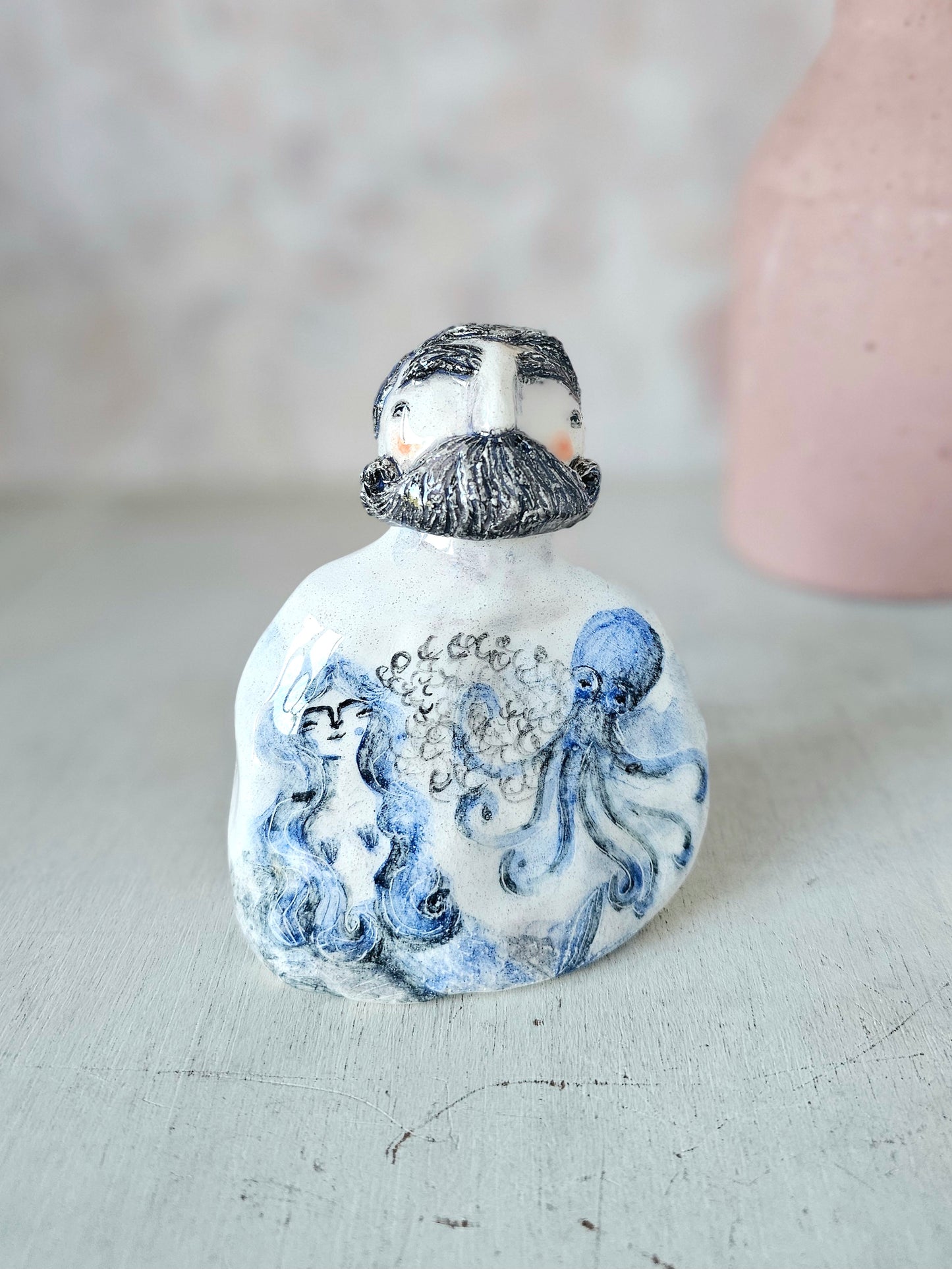 Hector the strongman ceramic hand crafted sculpture