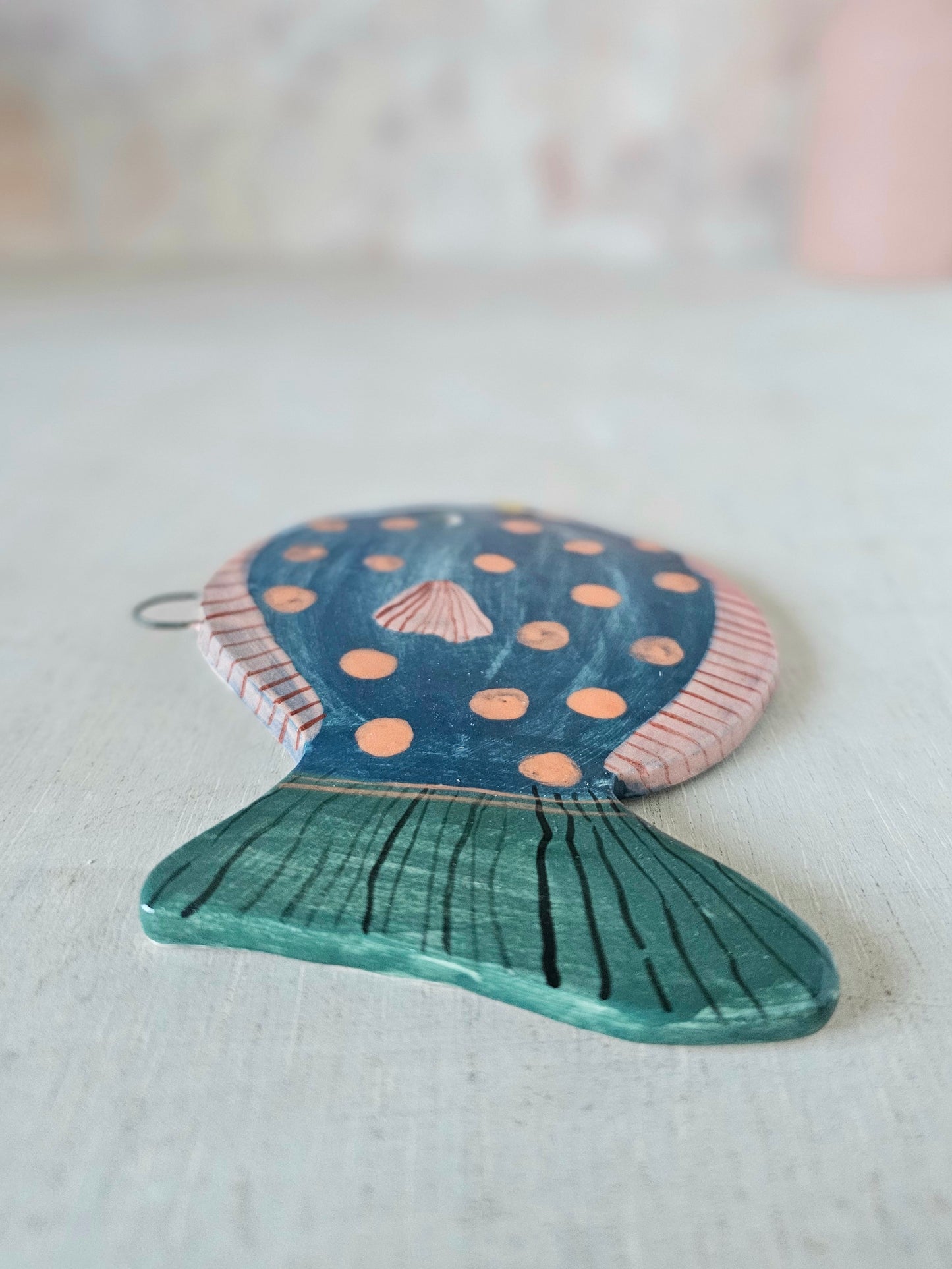 made to order: Betty Flounder hand crafted ceramic wall hanging decoration