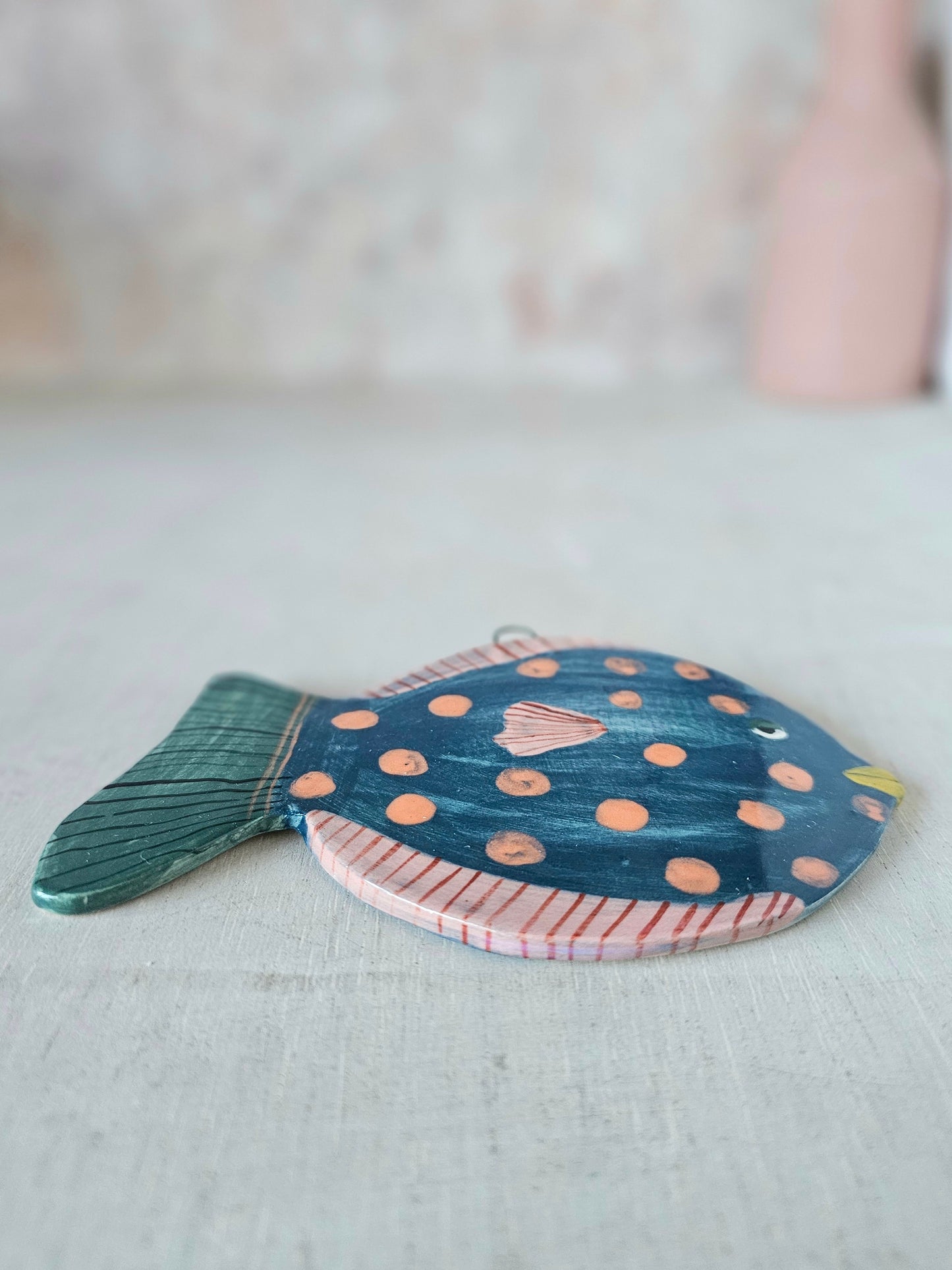 made to order: Betty Flounder hand crafted ceramic wall hanging decoration