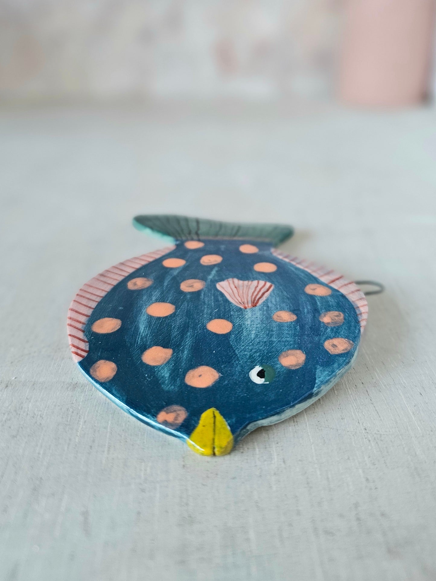 made to order: Betty Flounder hand crafted ceramic wall hanging decoration