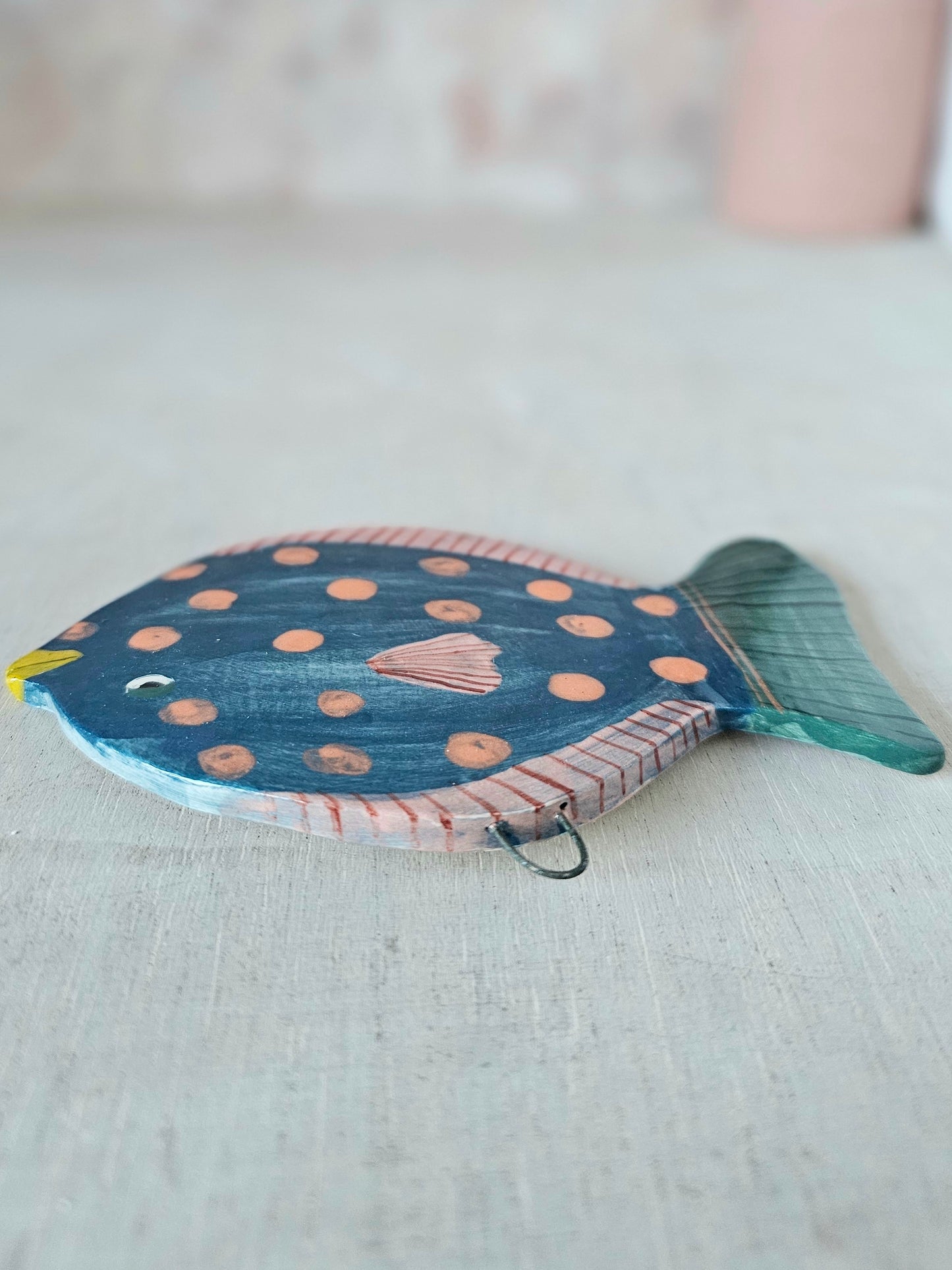 made to order: Betty Flounder hand crafted ceramic wall hanging decoration