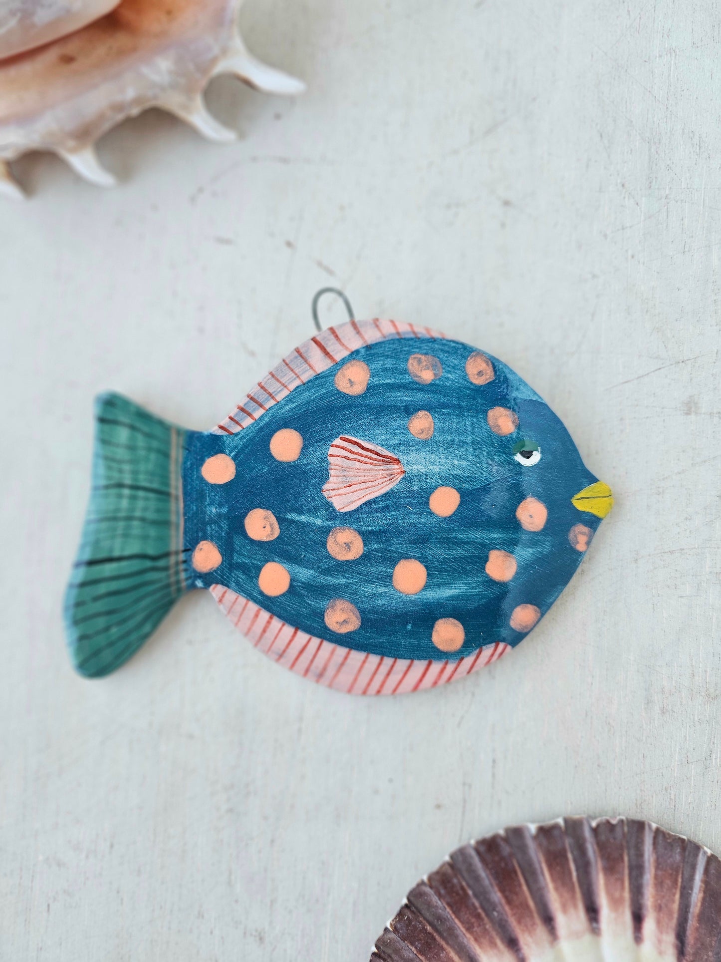 made to order: Betty Flounder hand crafted ceramic wall hanging decoration