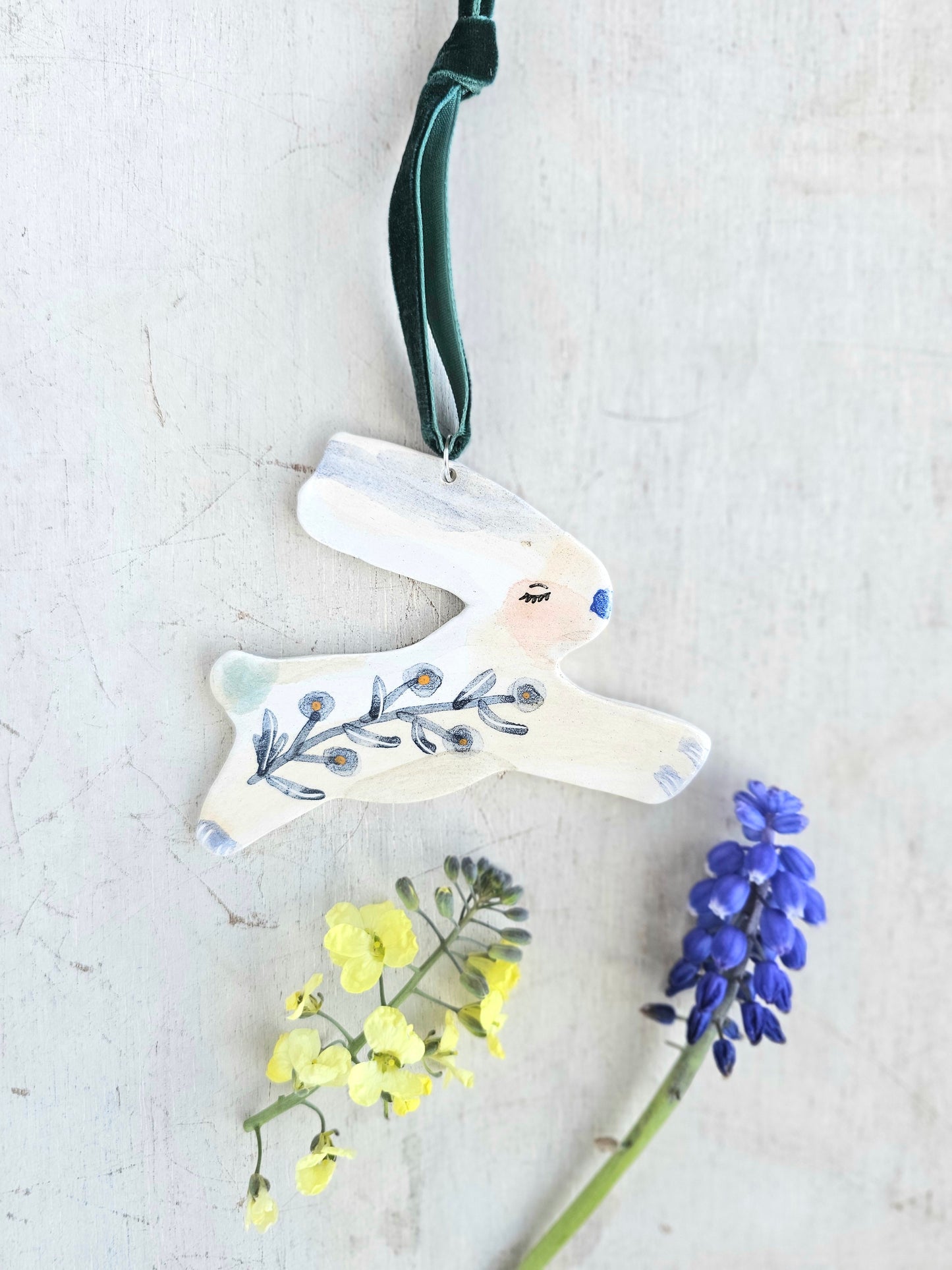 Dash the bunny — Ceramic Hanging Decoration )