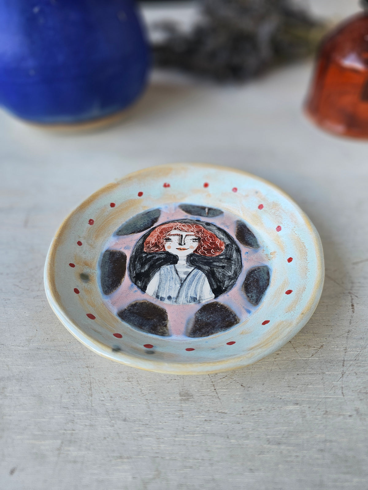 Hazel hand made ceramic trinket dish