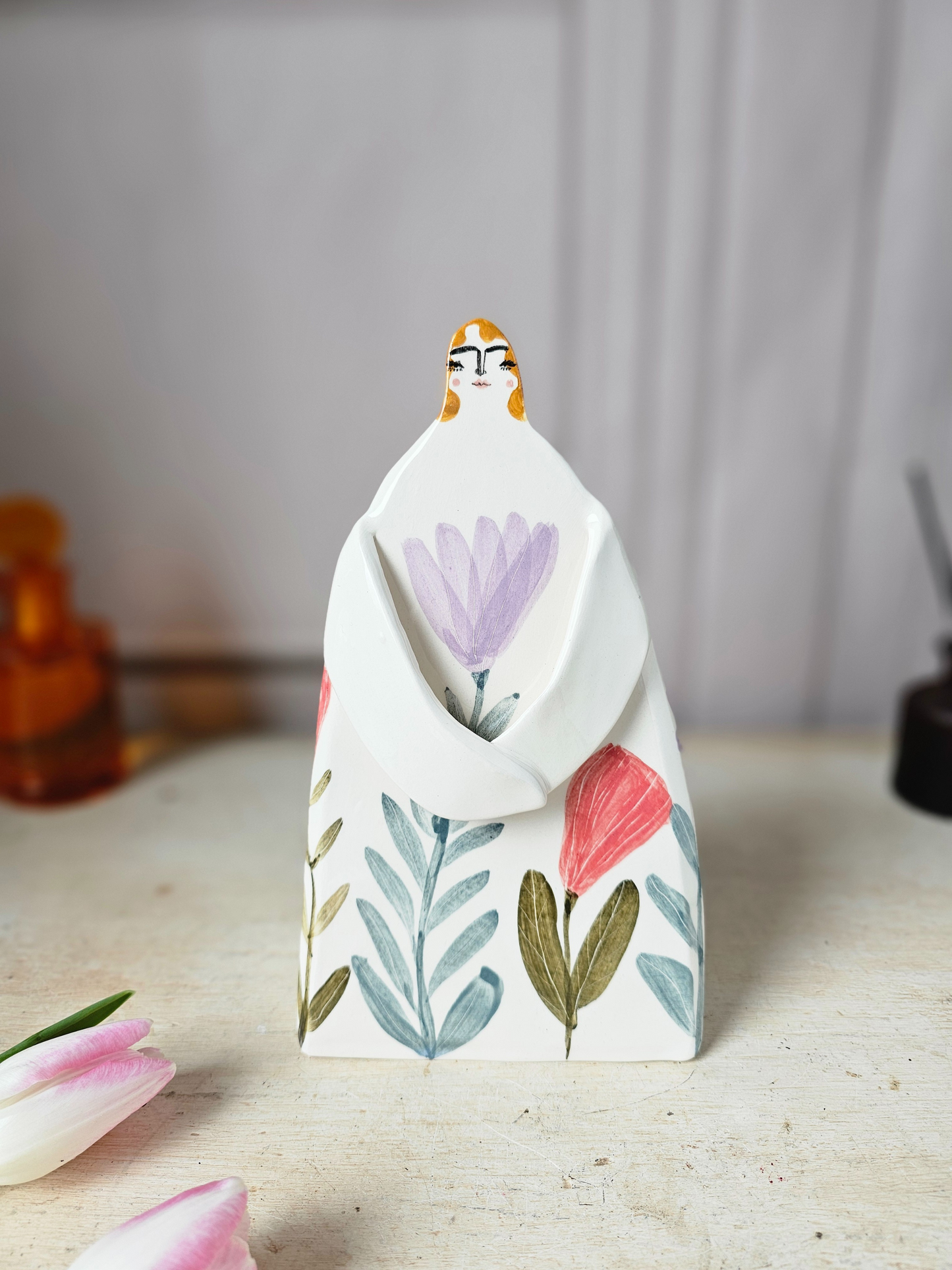 Made to order: Marigold handmade ceramic Floral Vase