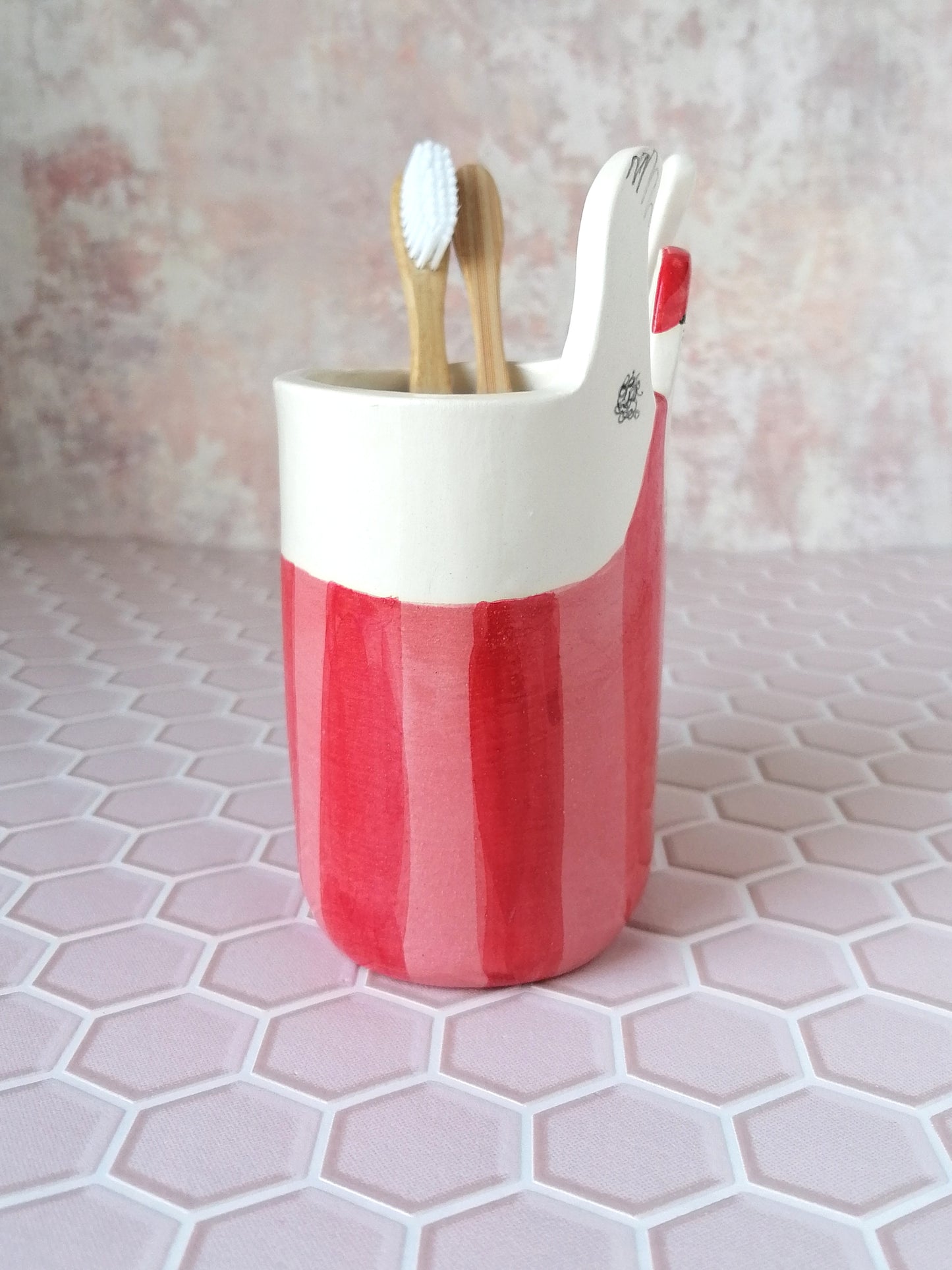 Made to order: Hector the strongman ceramic toothbrush holder