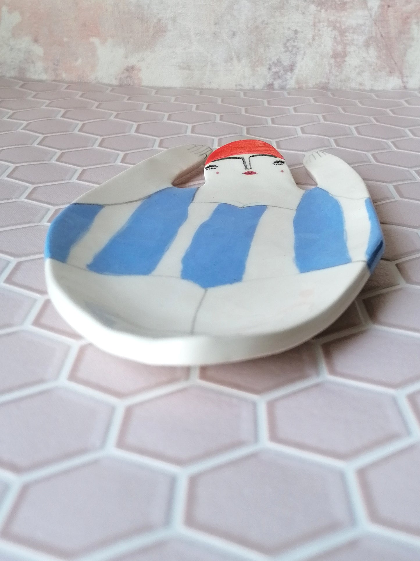 Made to order: Sylvia the swimmer handmade ceramic soap dish