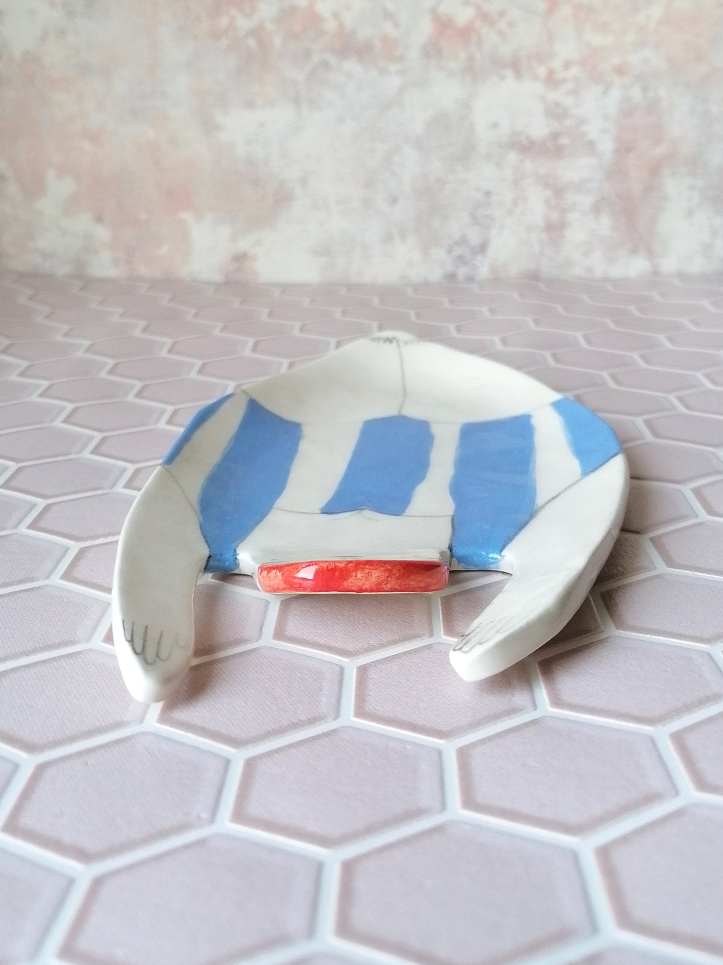 Made to order: Sylvia the swimmer handmade ceramic soap dish