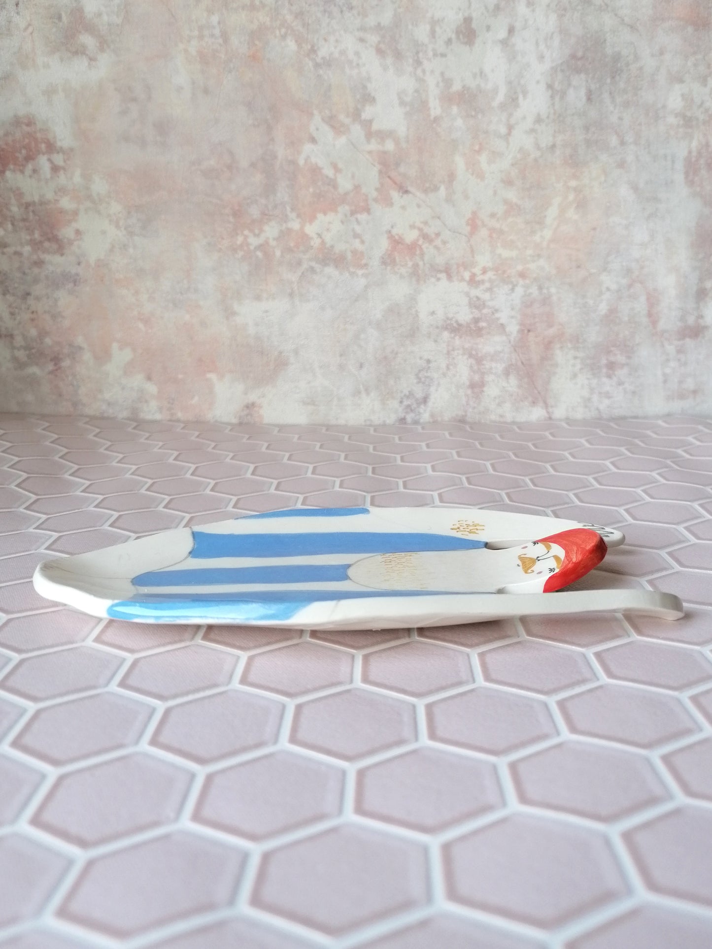 Sid the swimmer handmade ceramic soap dish