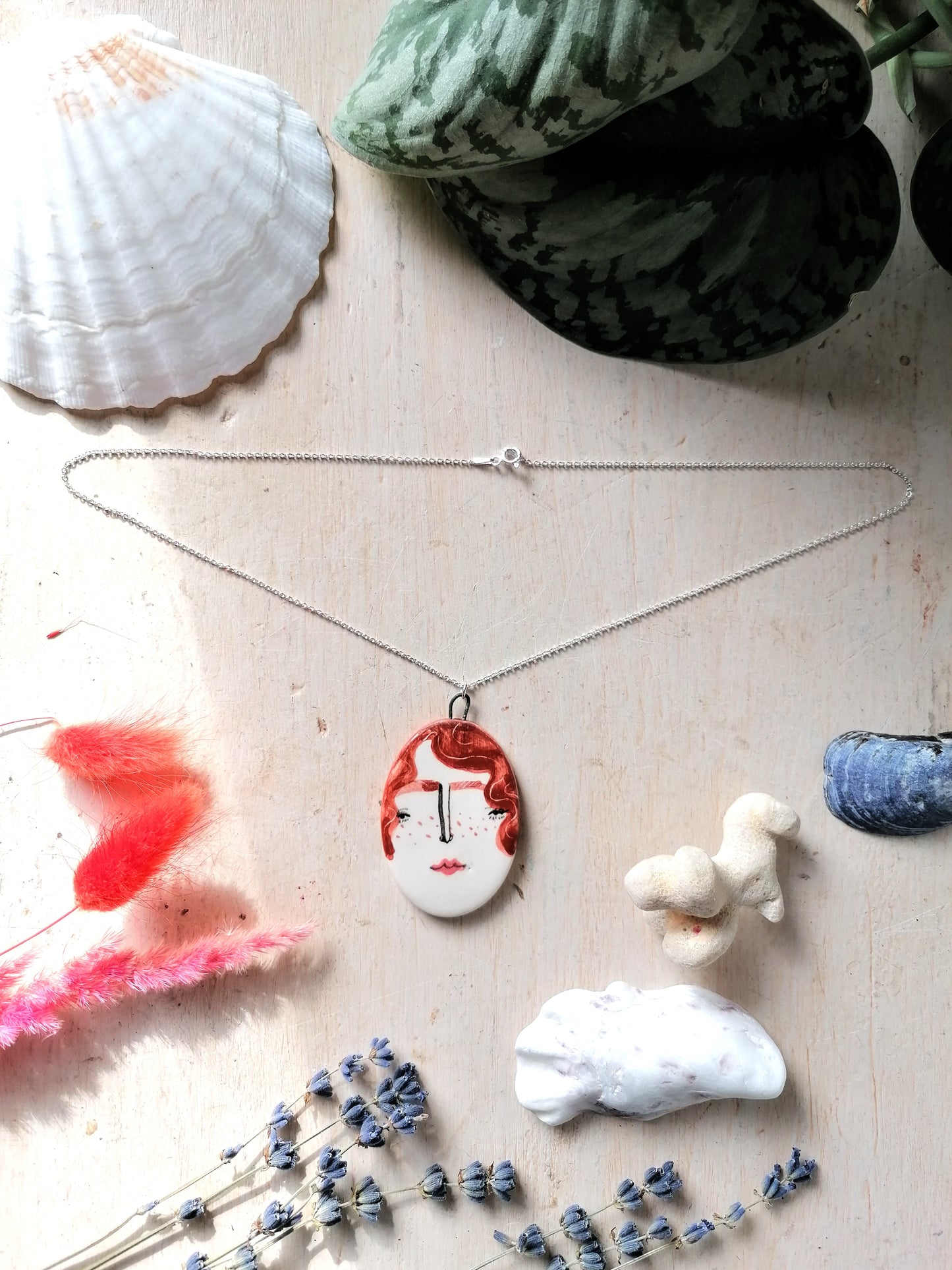 Hazel the handmade ceramic necklace