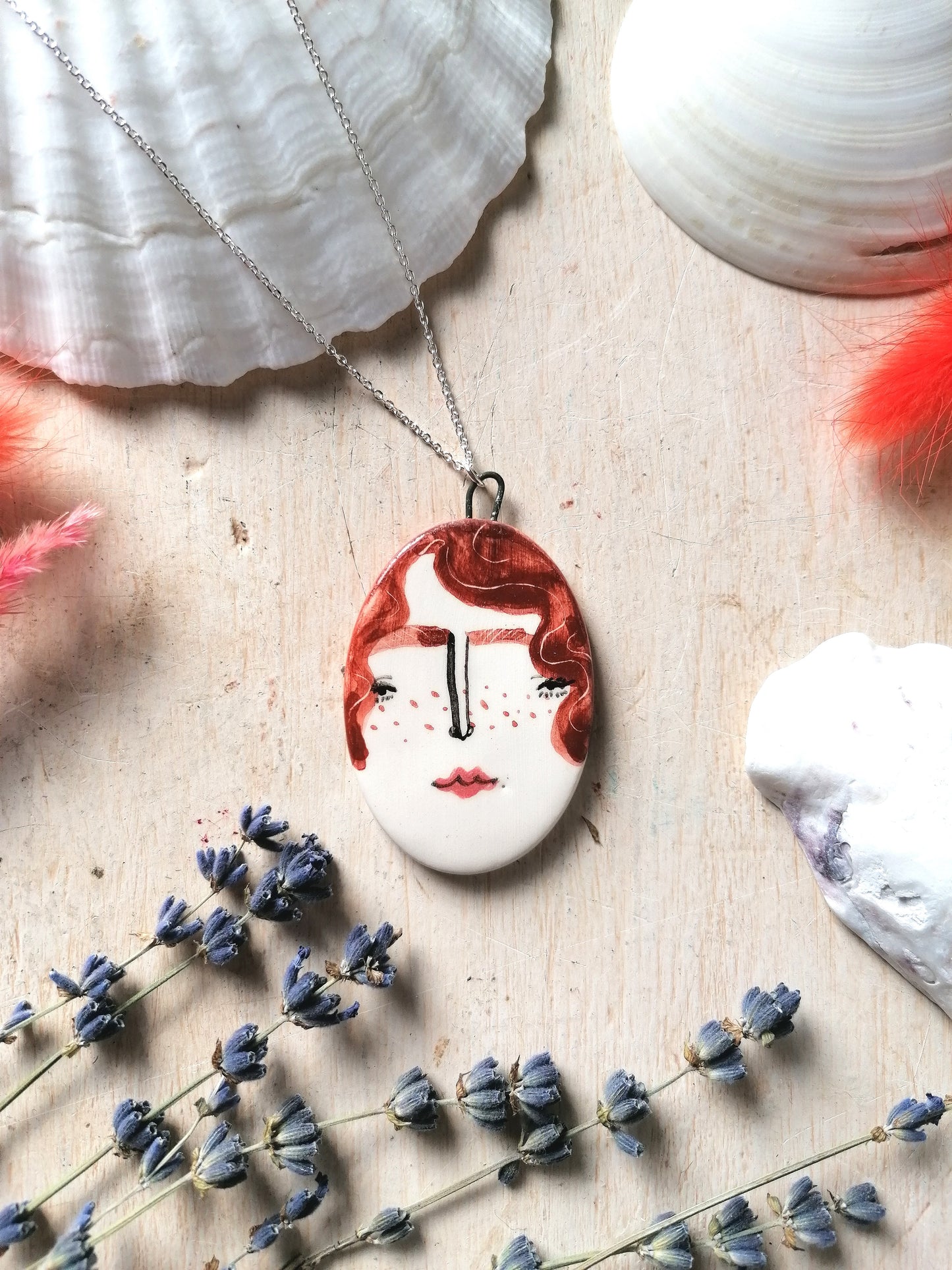 Hazel the handmade ceramic necklace