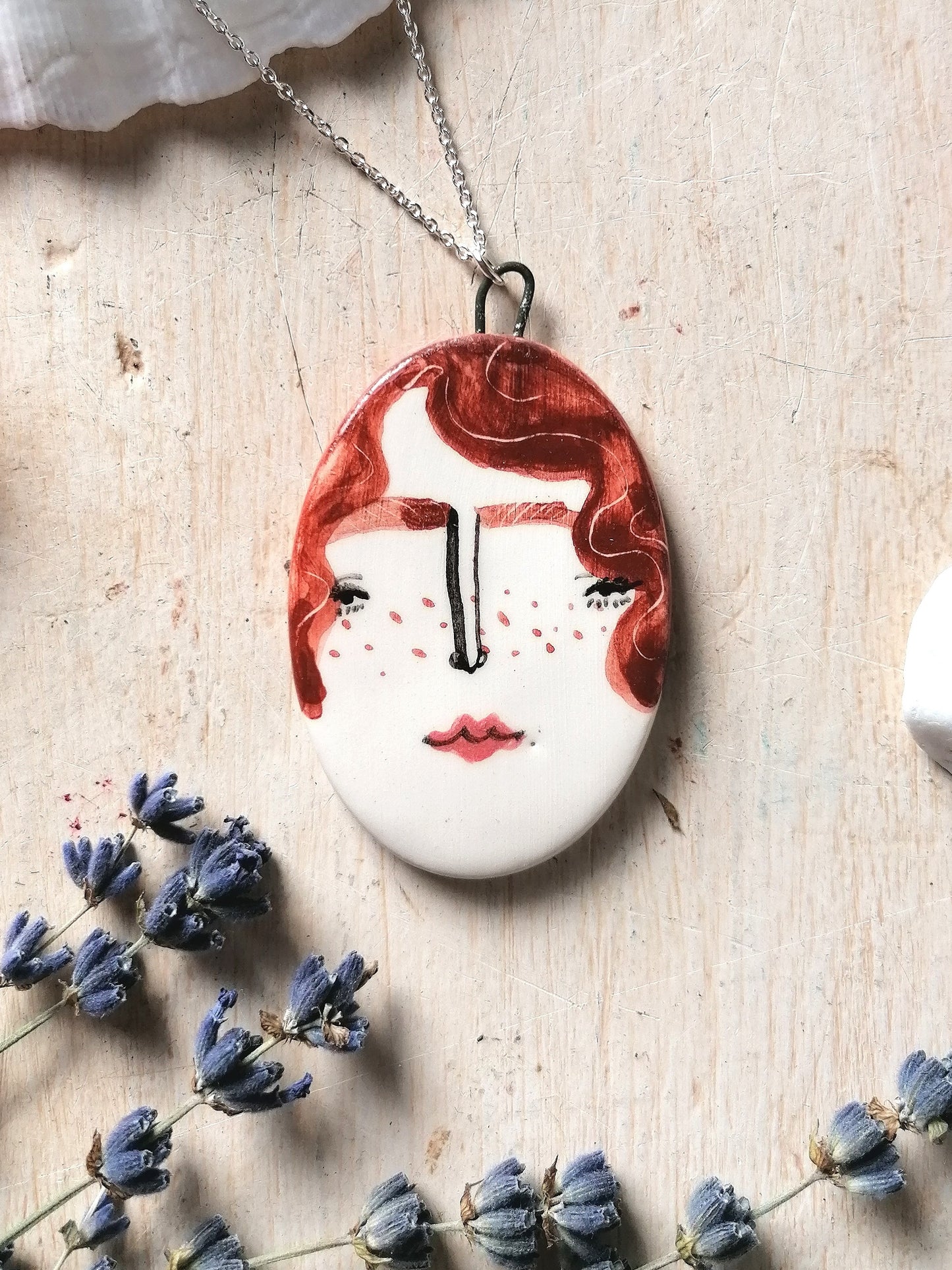 Hazel the handmade ceramic necklace