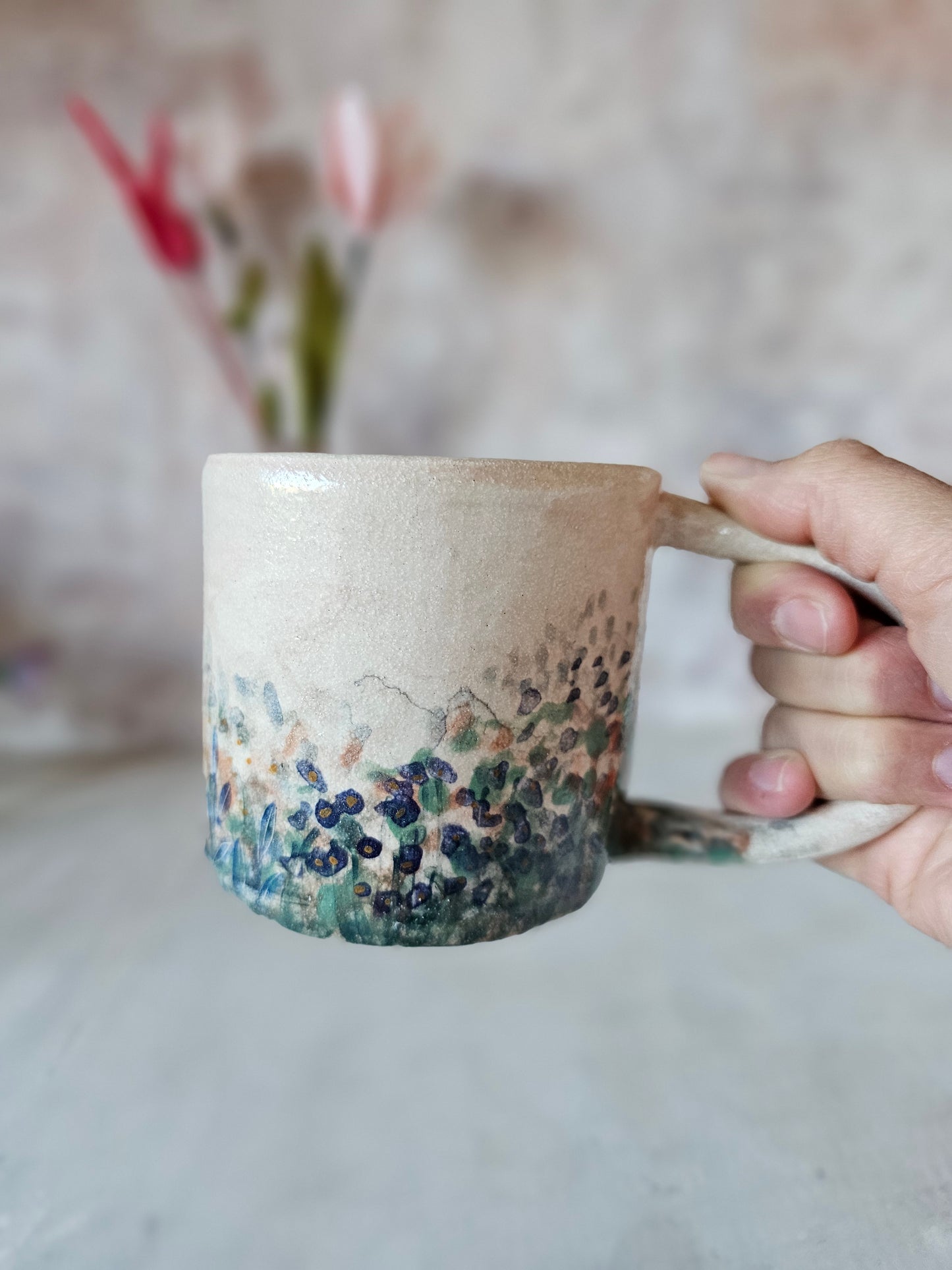 Wild meadow ceramic handmade mug