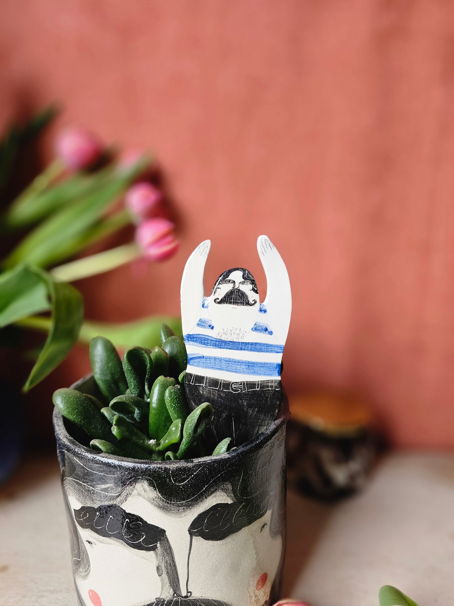 Hector the Strong man ceramic plant friend