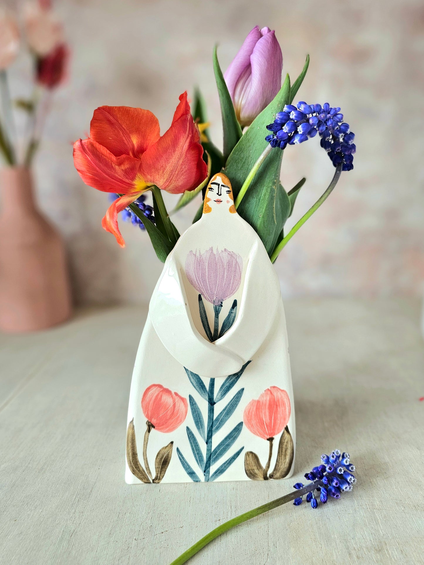 Made to order: Marigold handmade ceramic Floral Vase
