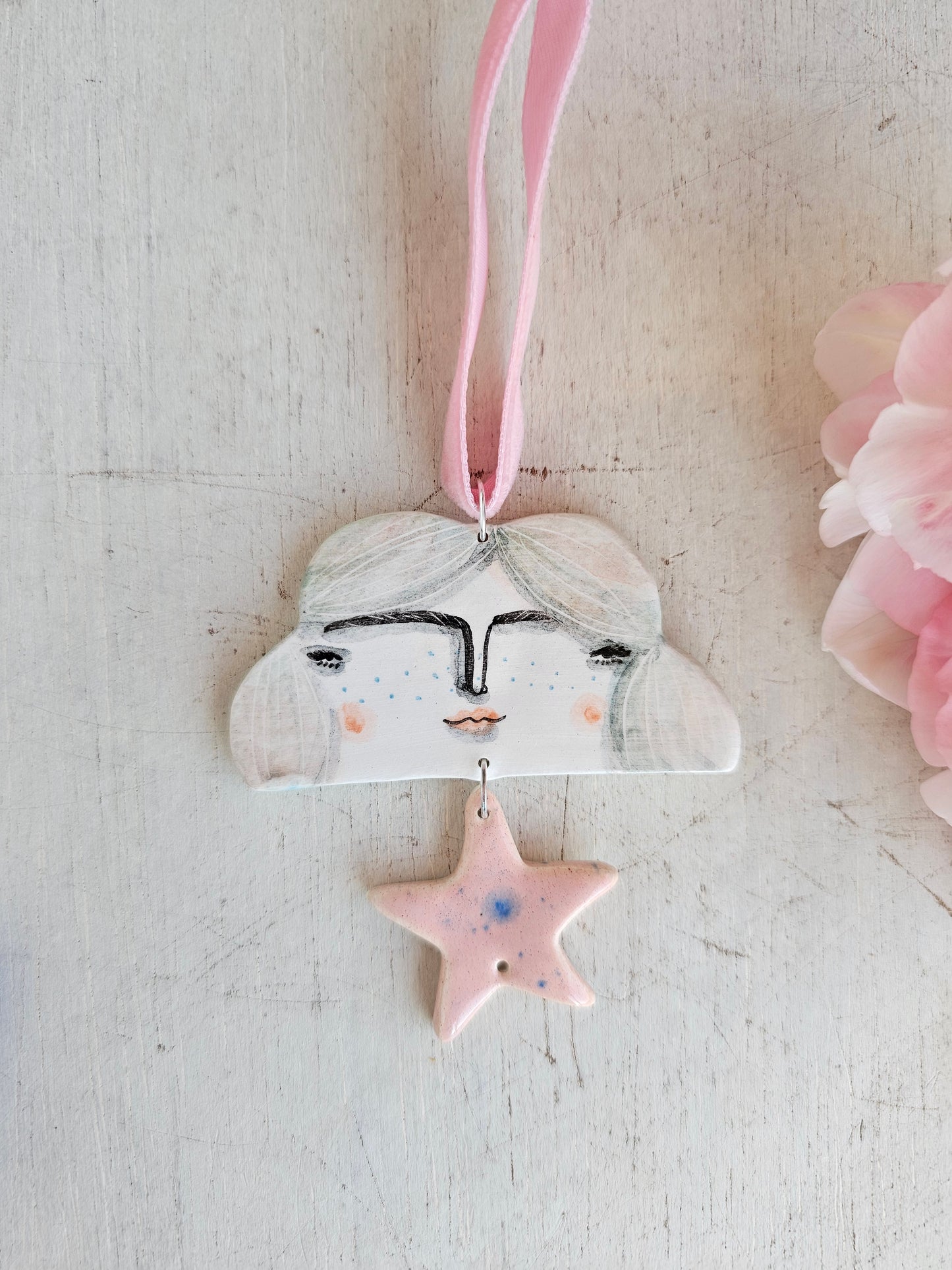 Flora the hanging ceramic dangly hanging decoration