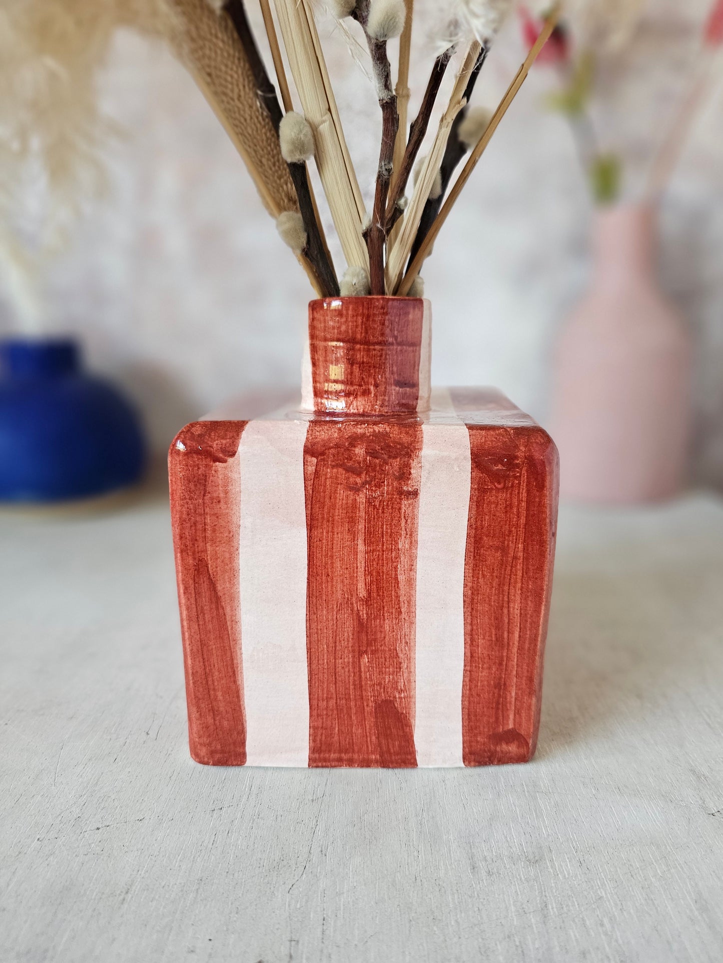 Aunt Fanny's Anti wrinkle cream Bottle large Vase wide stripe
