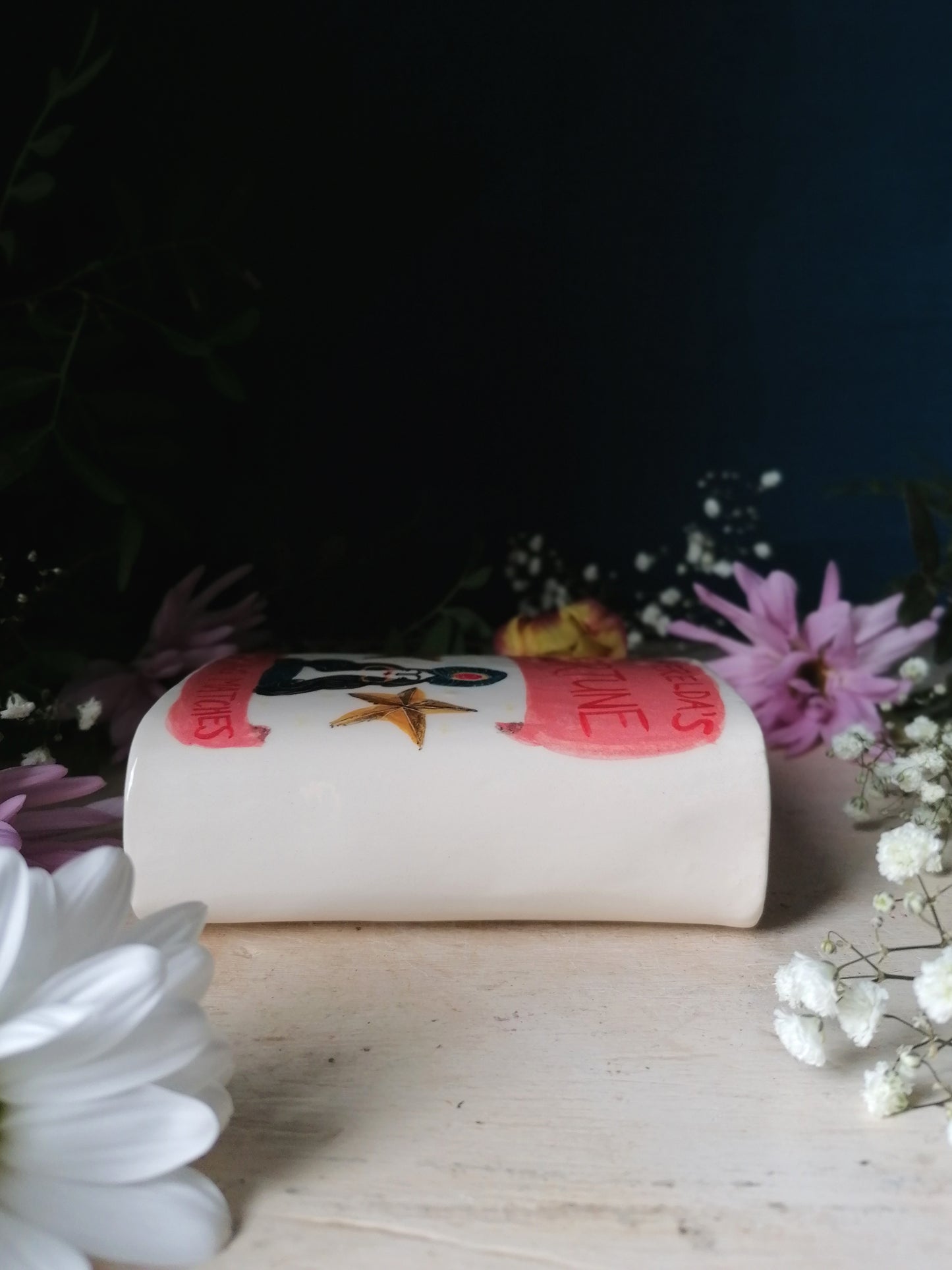 Personalised fortune telling large ceramic matchbox - as featured in Country Living Magazine