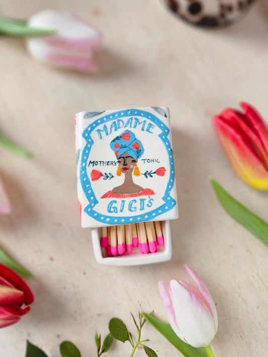 Madame Gigi's small ceramic matchbox