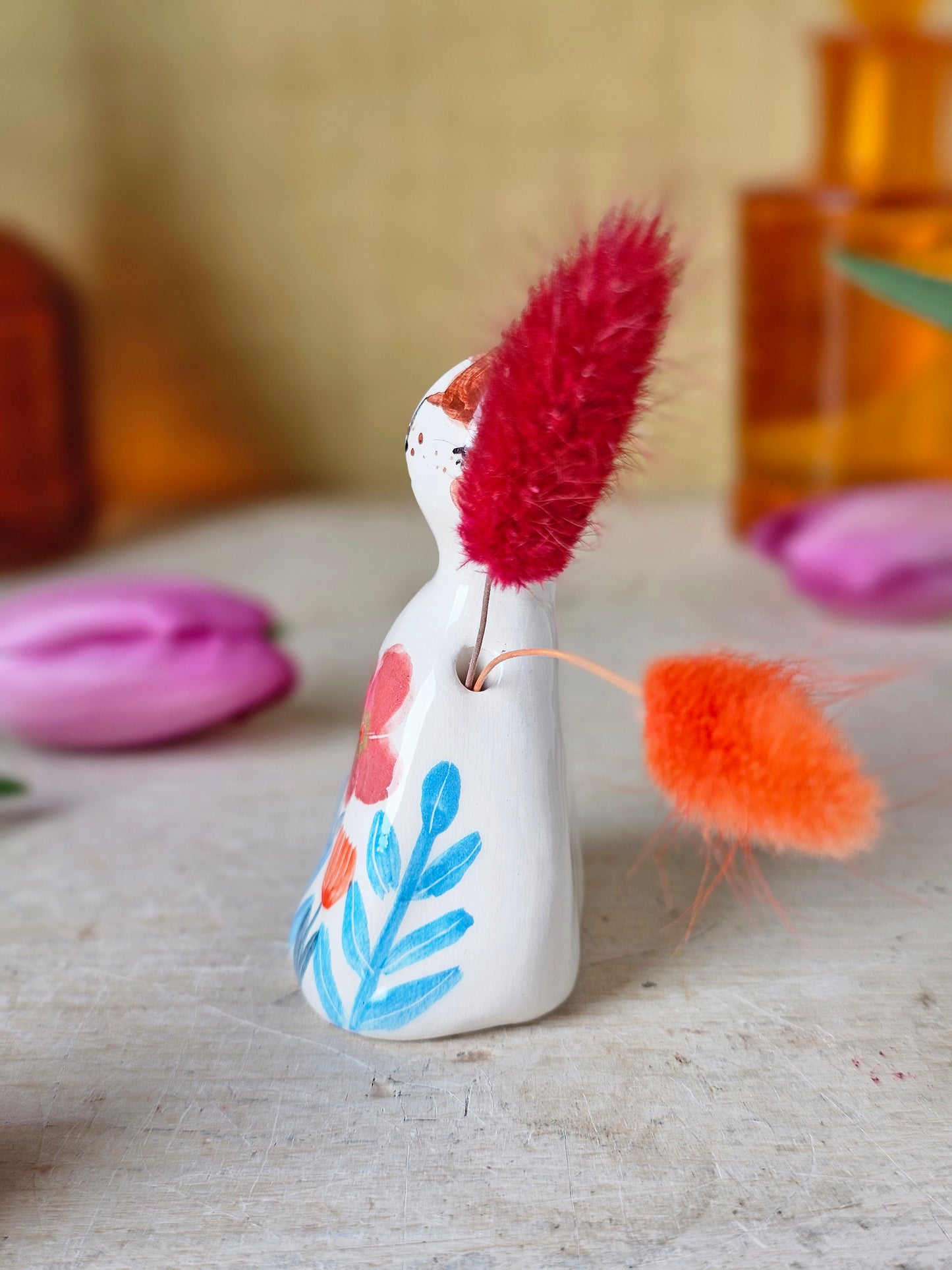Hazel handmade ceramic flower holder