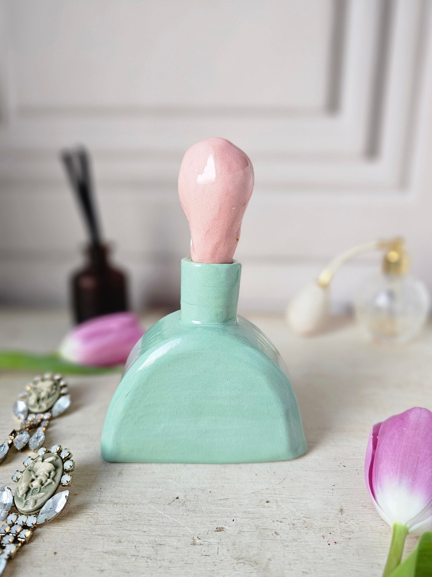 Made to order: Madame Pomp's scadalous parfum ceramic perfume Bottle vase