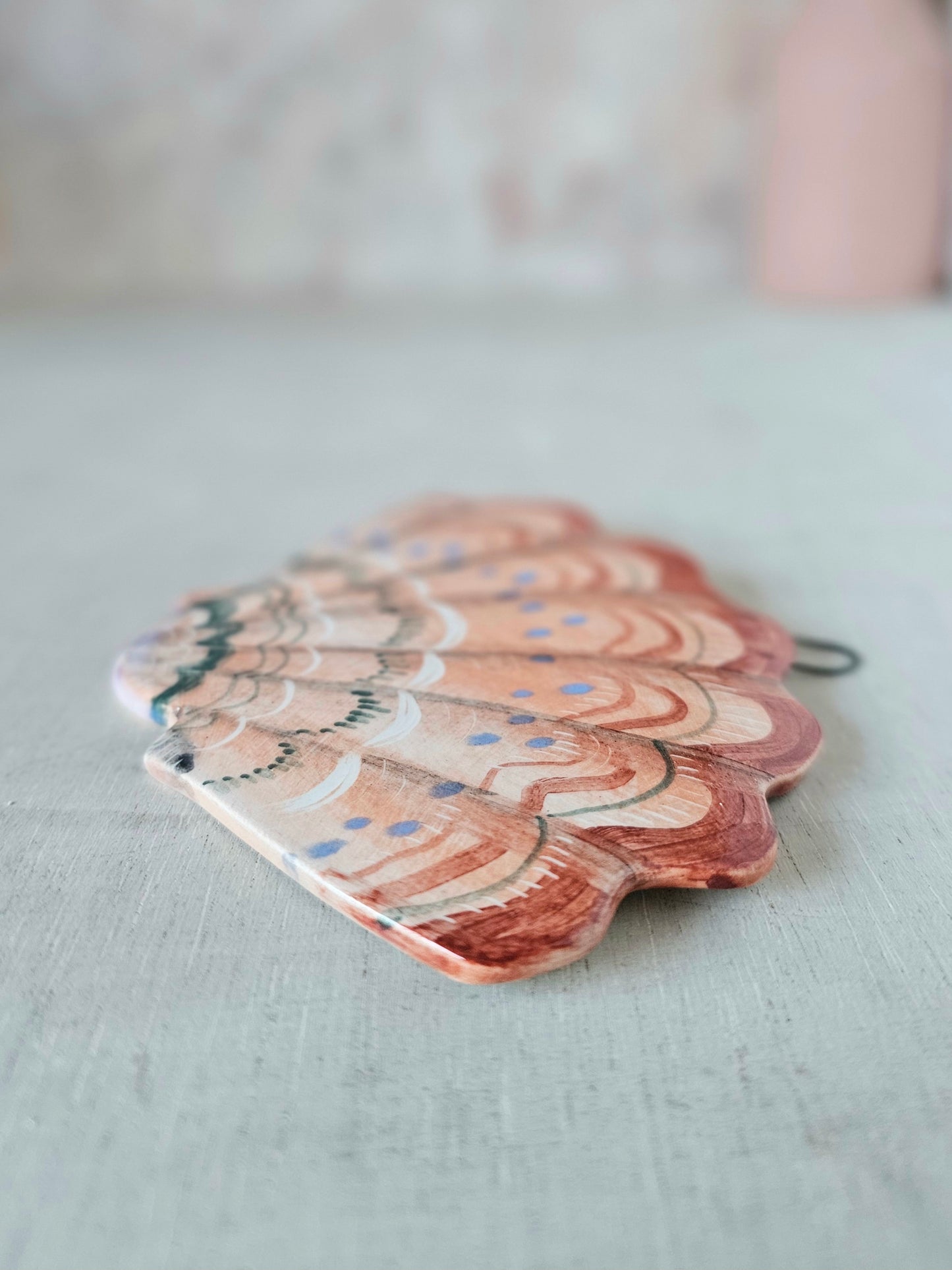 Shelley shell handcrafted ceramic wall hanging decoration