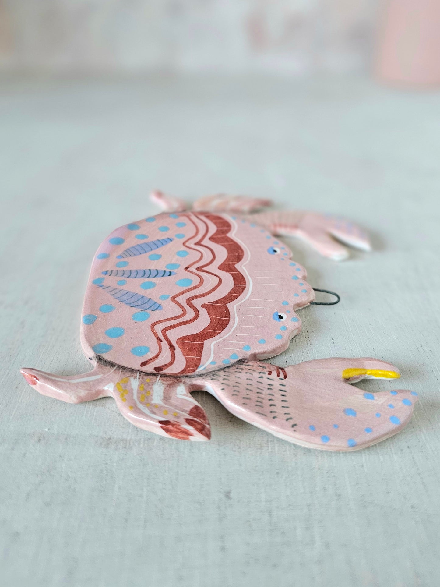 Pre order: Crabby Tonga hand crafted ceramic wall hanging decoration