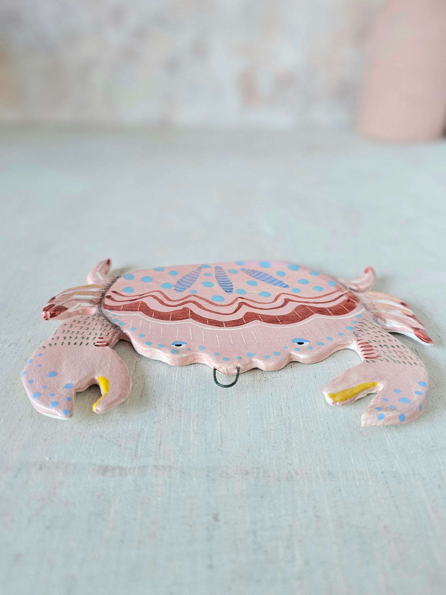 Pre order: Crabby Tonga hand crafted ceramic wall hanging decoration