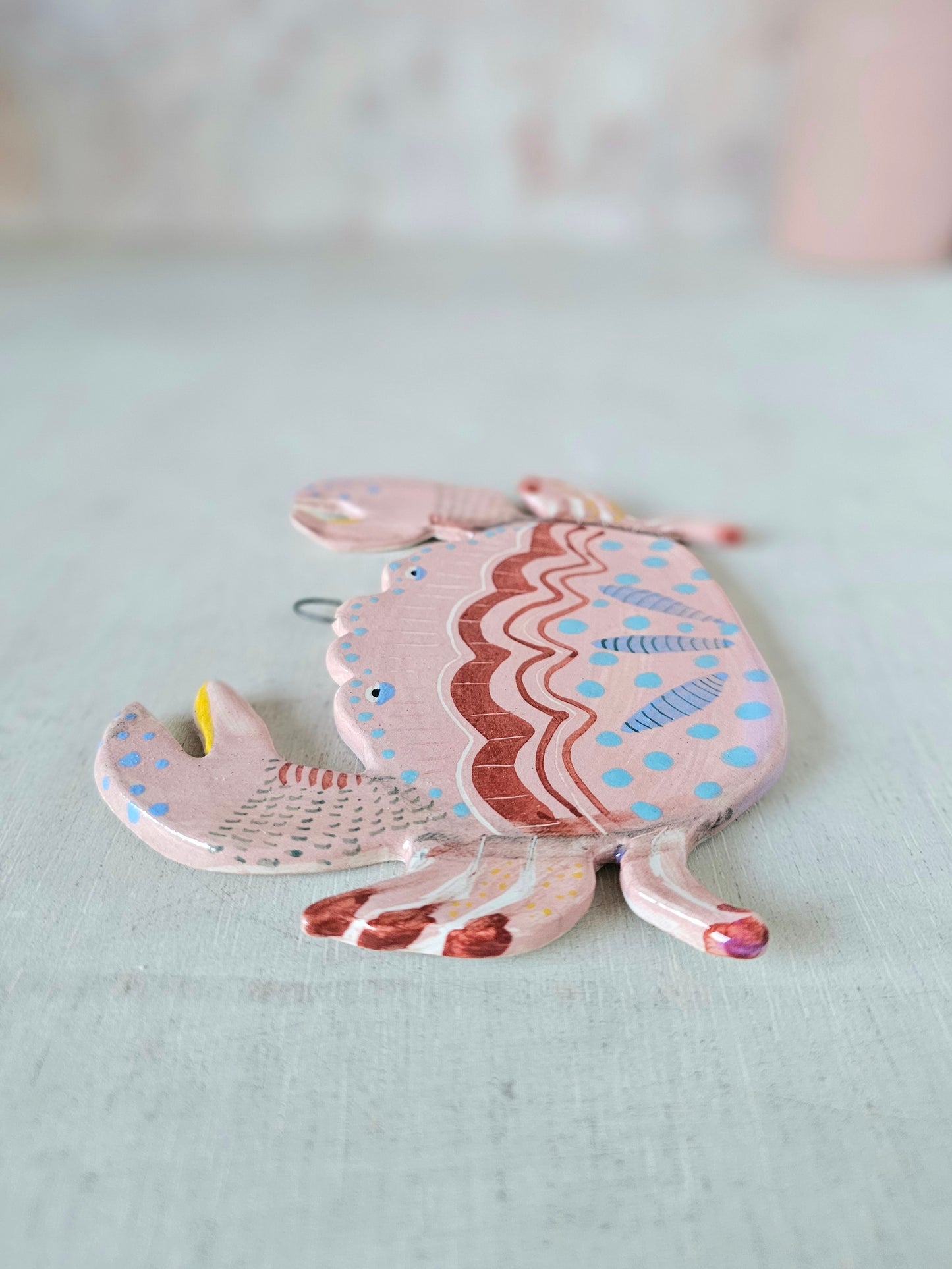 Pre order: Crabby Tonga hand crafted ceramic wall hanging decoration