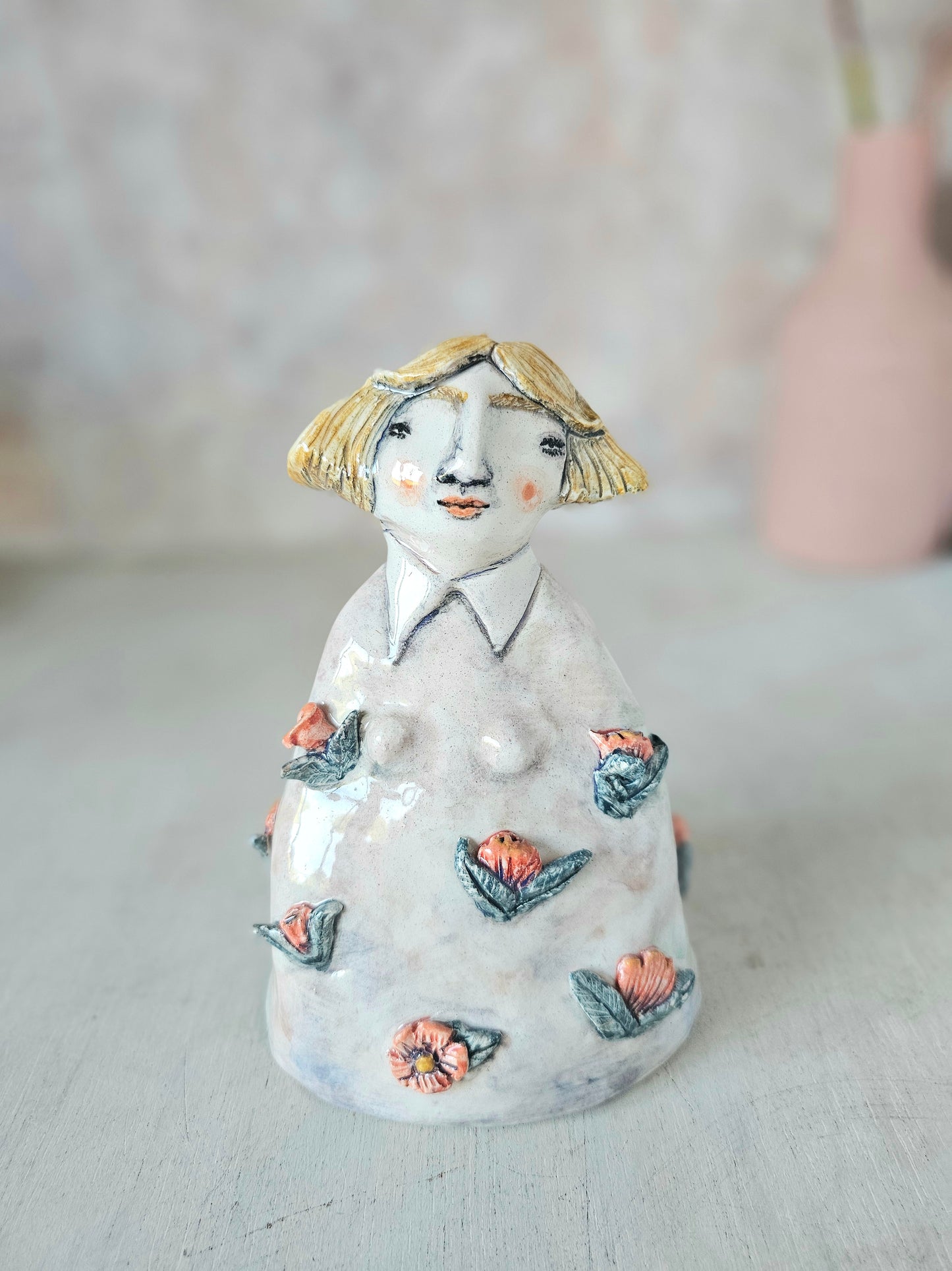 Marigold ceramic handmade sculpture