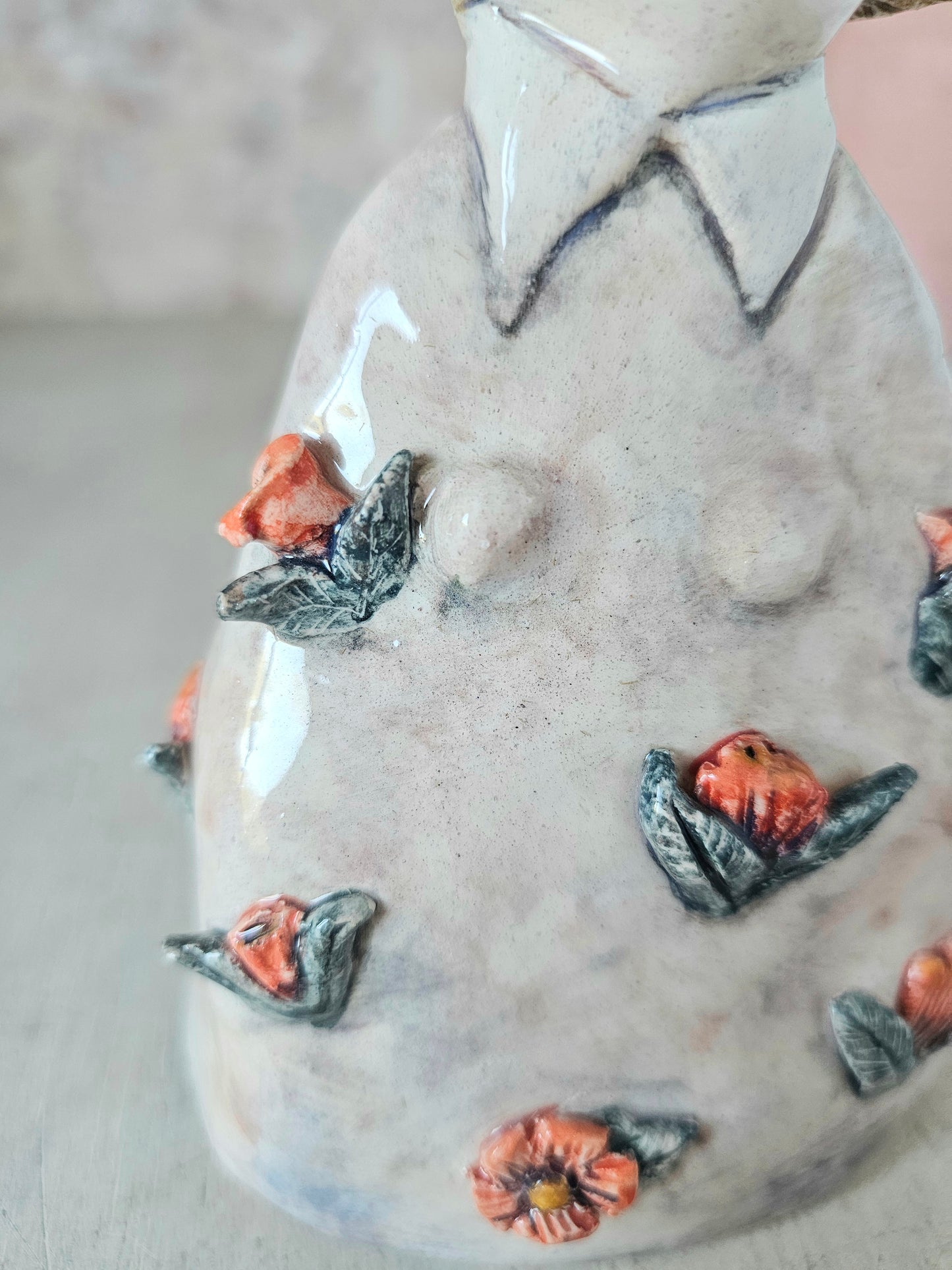 Marigold ceramic handmade sculpture