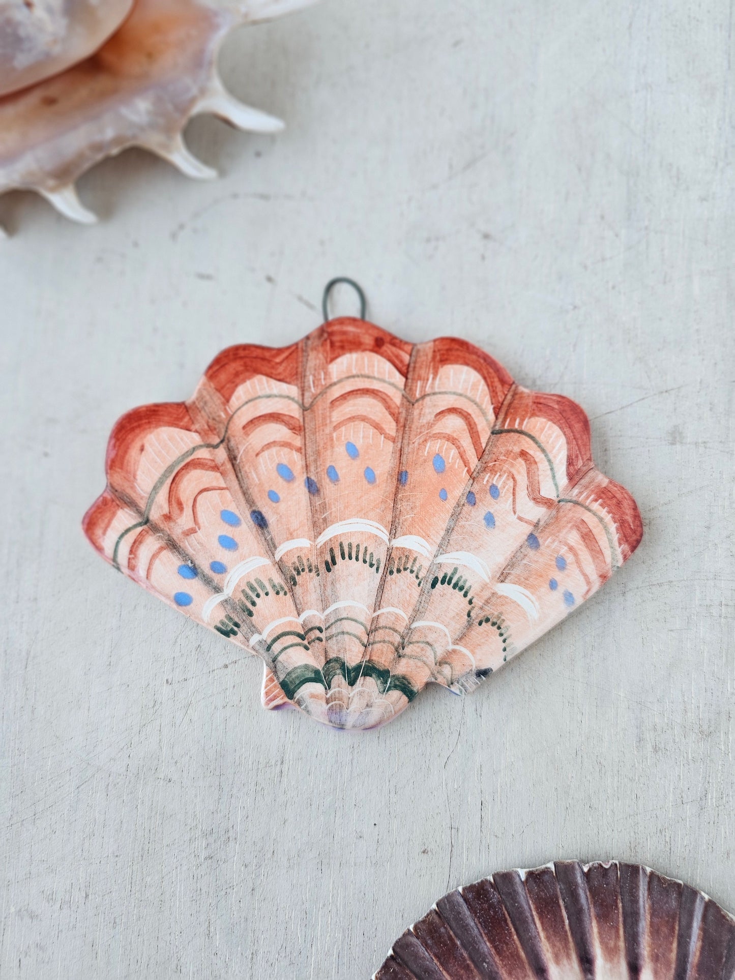 Shelley shell handcrafted ceramic wall hanging decoration