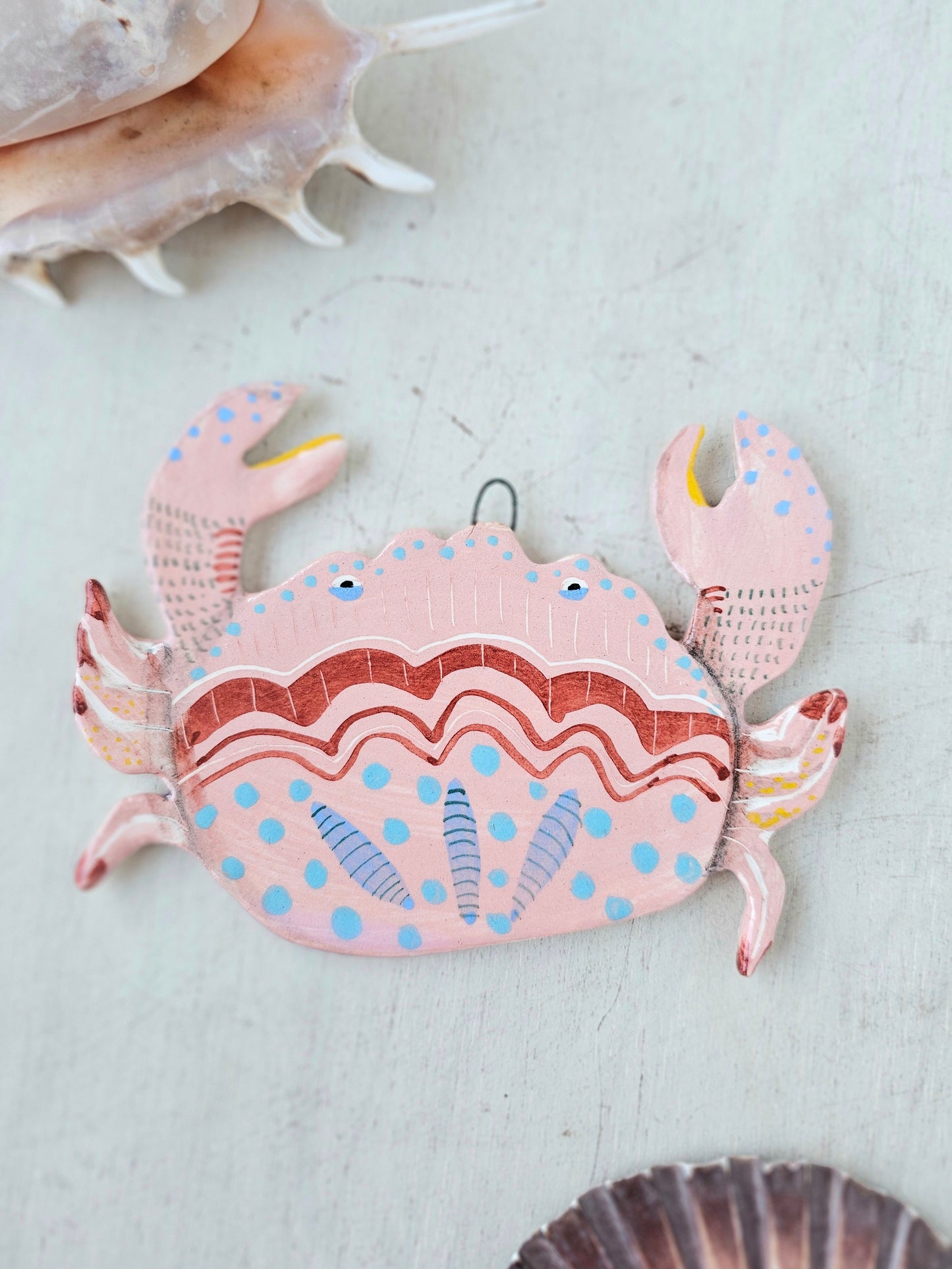 Pre order: Crabby Tonga hand crafted ceramic wall hanging decoration