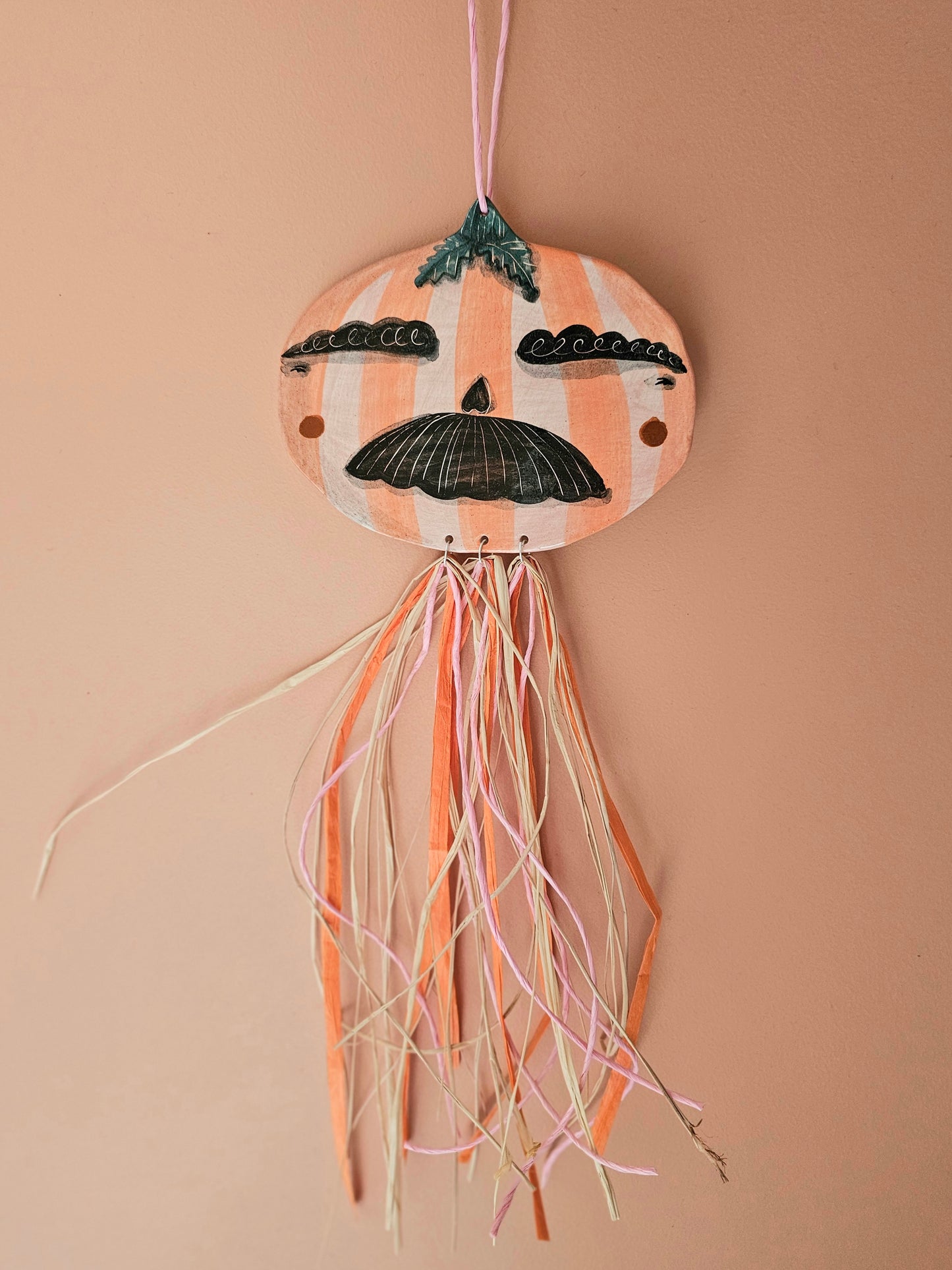 Baron von Tashe – Hanging Ceramic Pumpkin Head - Halloween