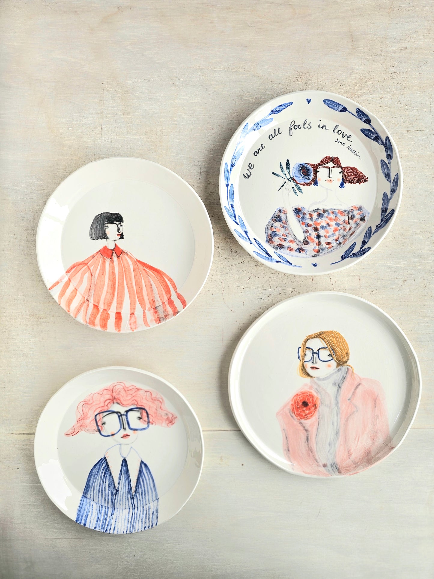 Emily handmade ceramic, decorative plate