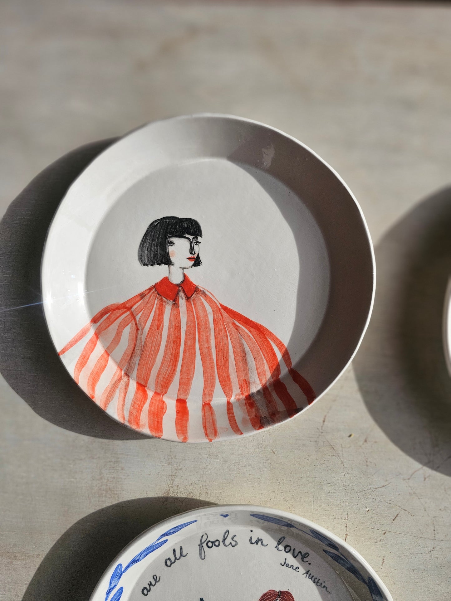 Emily handmade ceramic, decorative plate