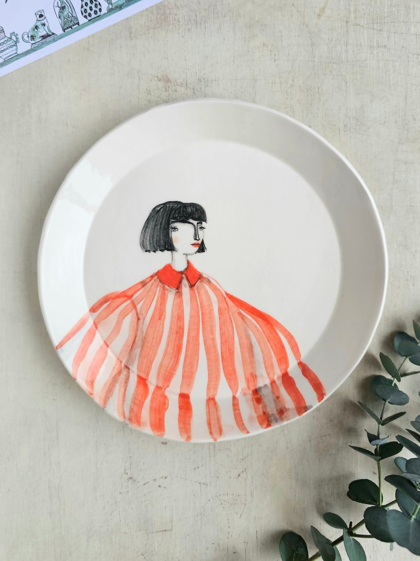 Emily handmade ceramic, decorative plate