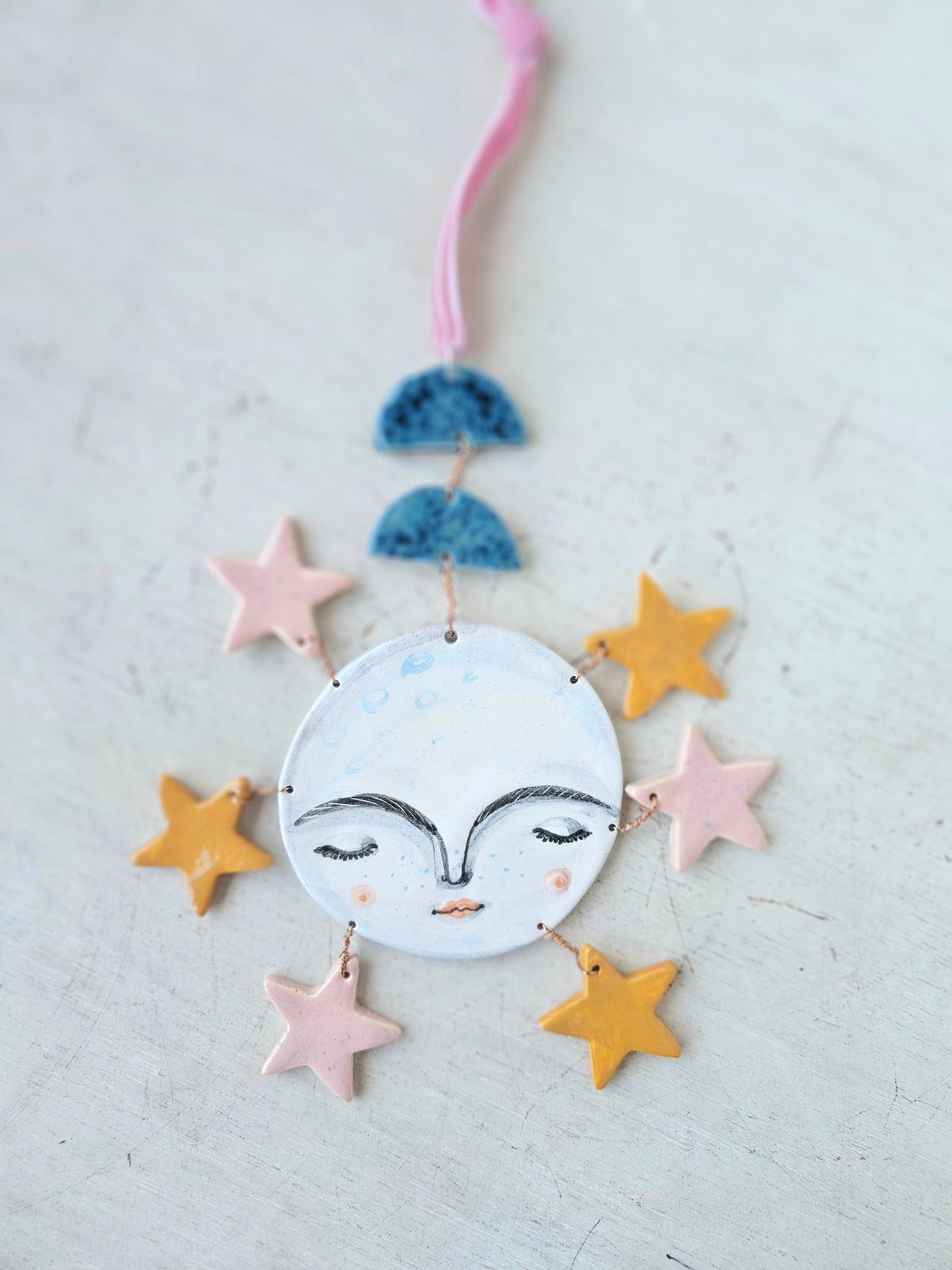 Luna Cloudwhisper — Hand-Painted Ceramic Ornament stars
