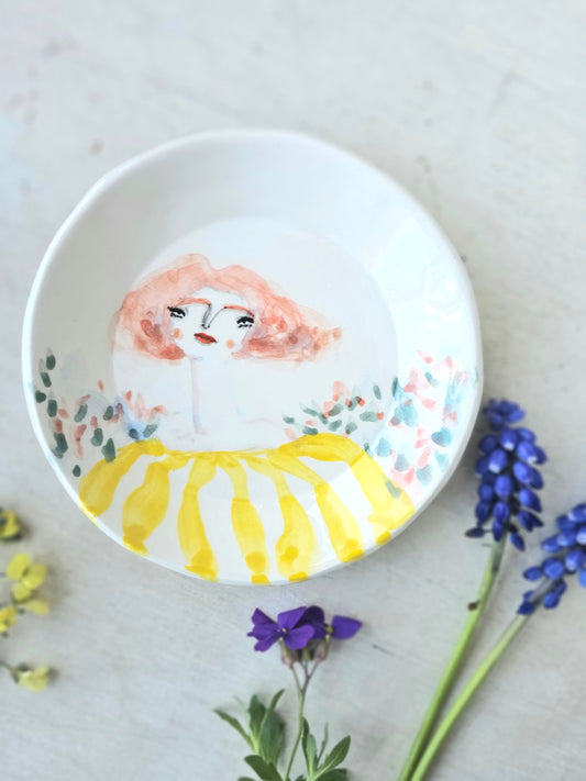 Pertunia the handmade ceramic  trinket  dish