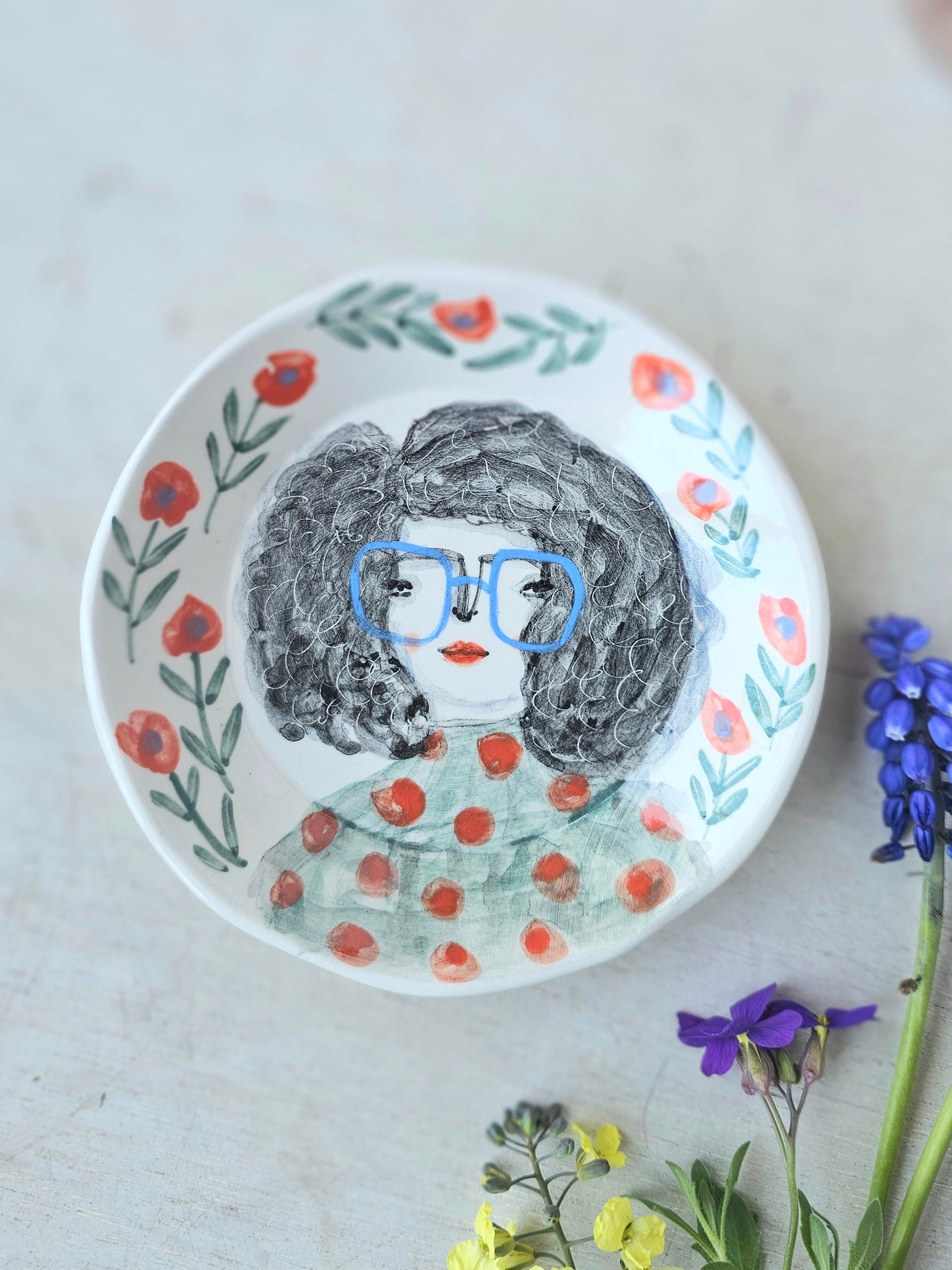 Heather the handmade ceramic  trinket  dish