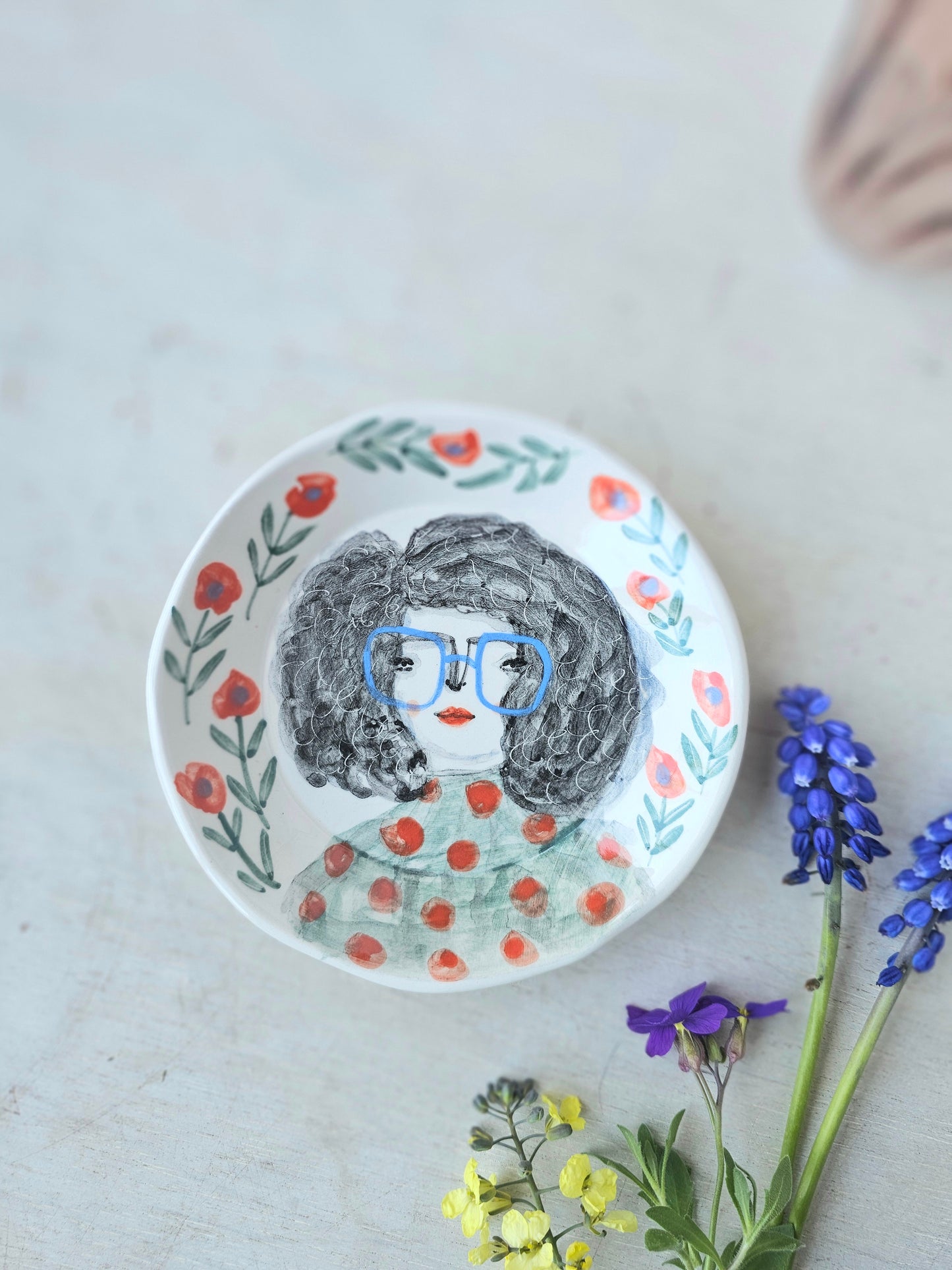 Heather the handmade ceramic  trinket  dish