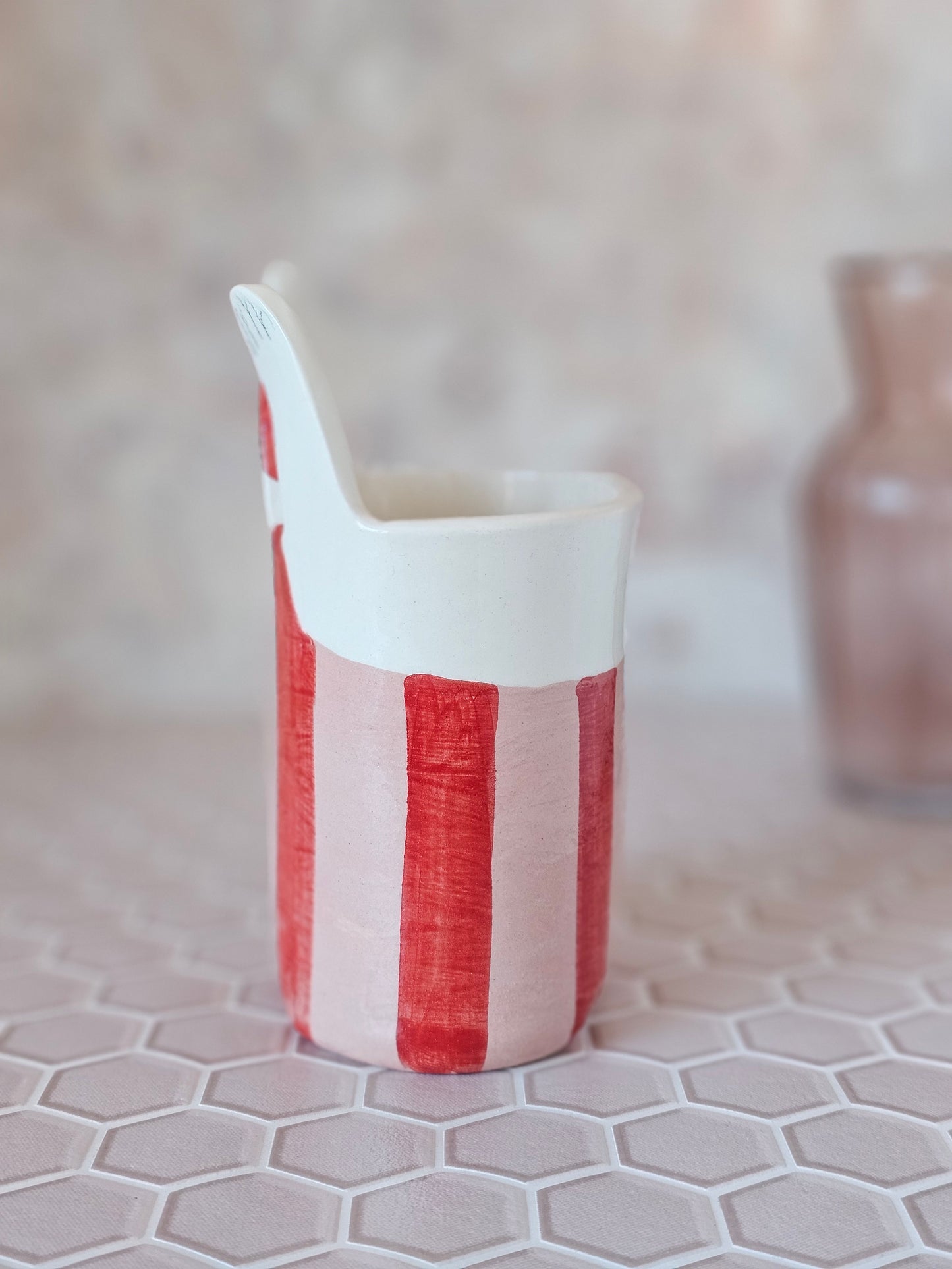 Sylvia the swimmer ceramic toothbrush holder